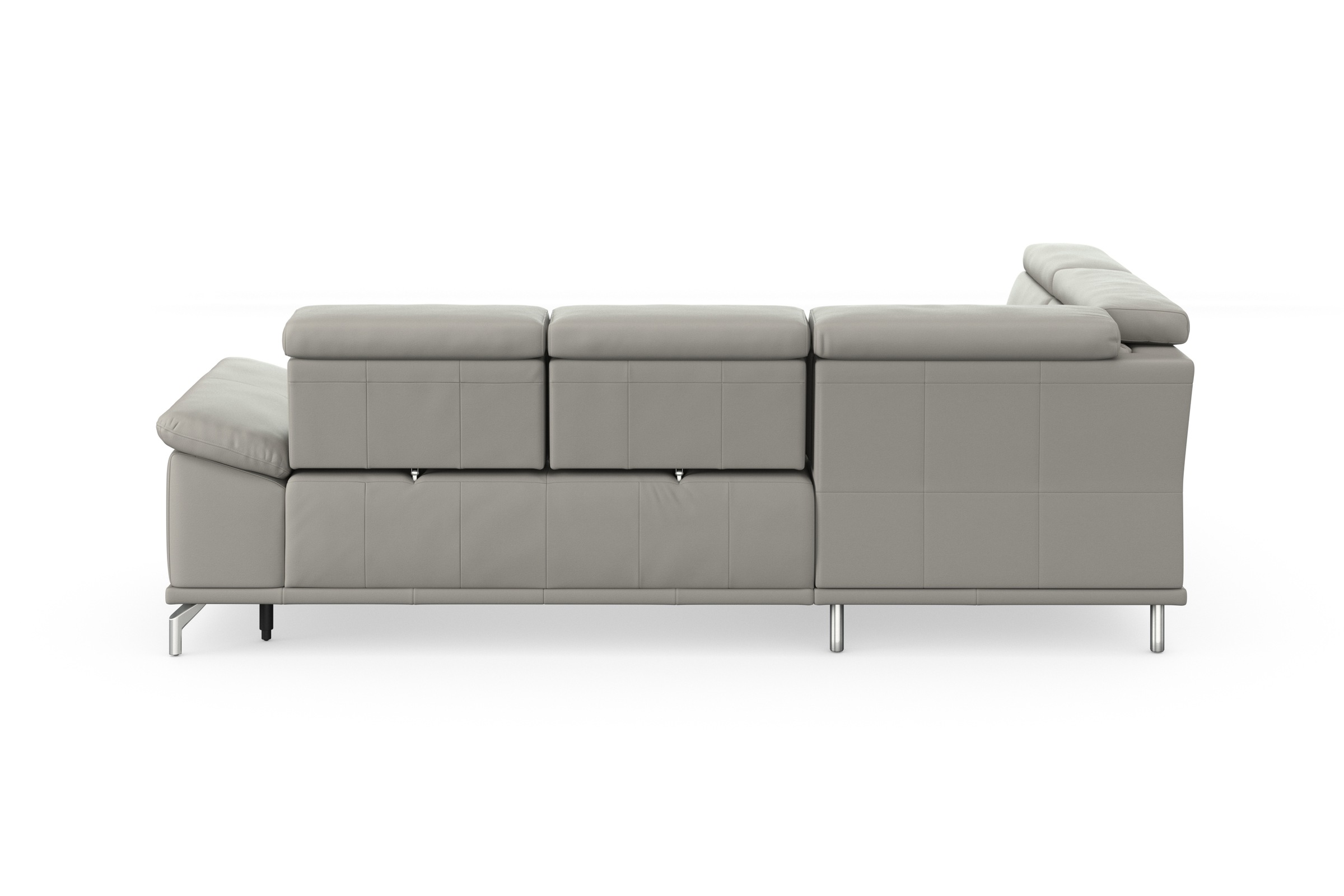 sit&more Ecksofa »Cabrio L-Form, mit Sitztiefenverstellung, Arm- und Kopfteilverstellung«, 3 Nierenkissen, Federkern, optional Bettfunktion und Stauraum
