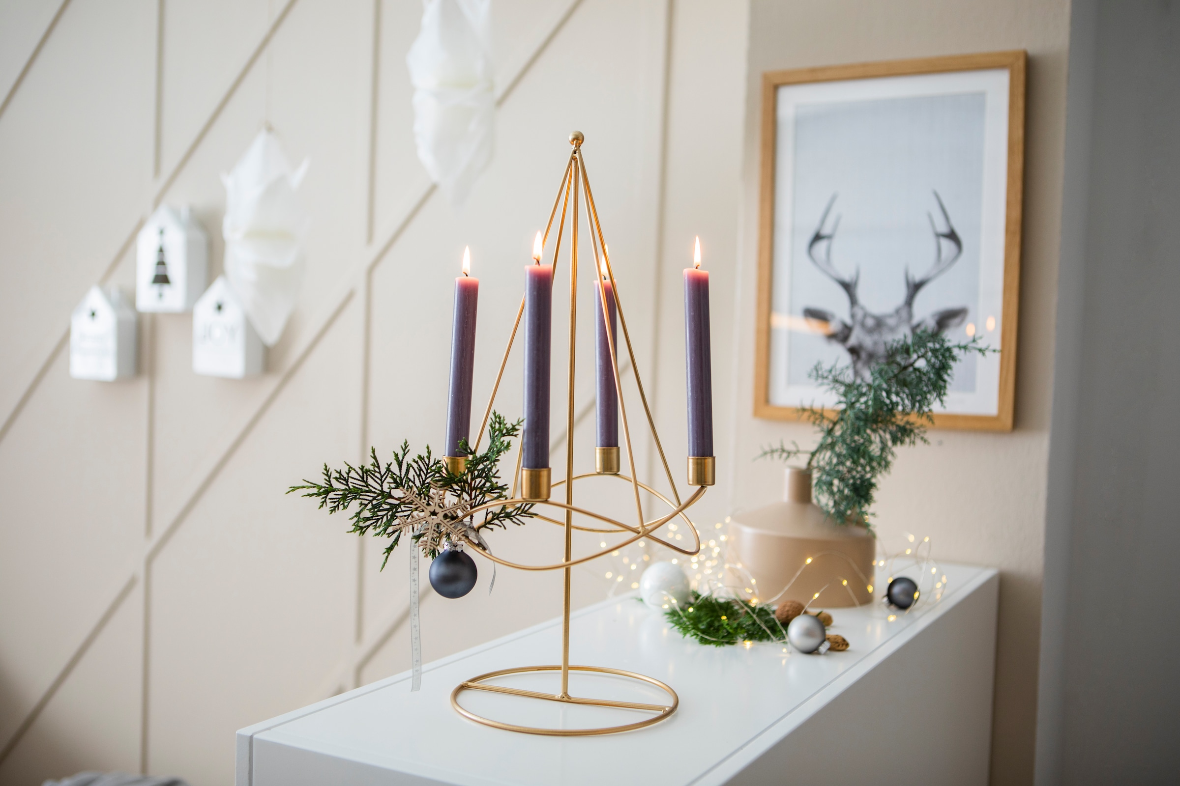 Adventsleuchter AM Kerzenleuchter, »Weihnachtsdeko«, aus 49,5 Design Metall, ca. kaufen cm Höhe