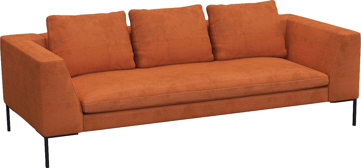 FLEXLUX 3-Sitzer »Loano, superbequemer Sitzkomfort durch Kaltschaum im Sitz«, modernes Sofa, frei im Raum stellbar, lose Kissen