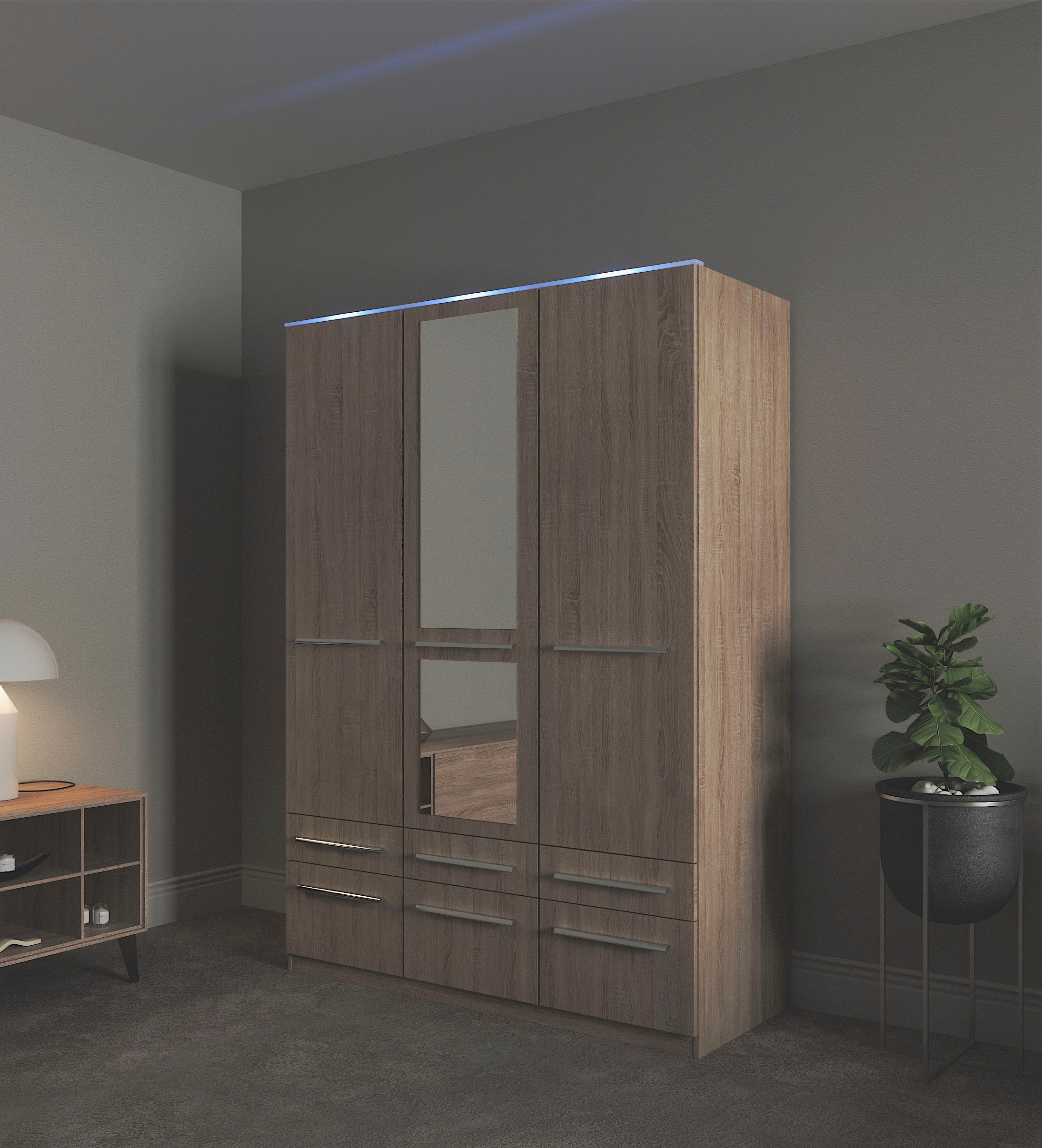 priess Kleiderschrank "Schrank Garderobe Wäscheschrank Barcelona in 5 Breit günstig online kaufen