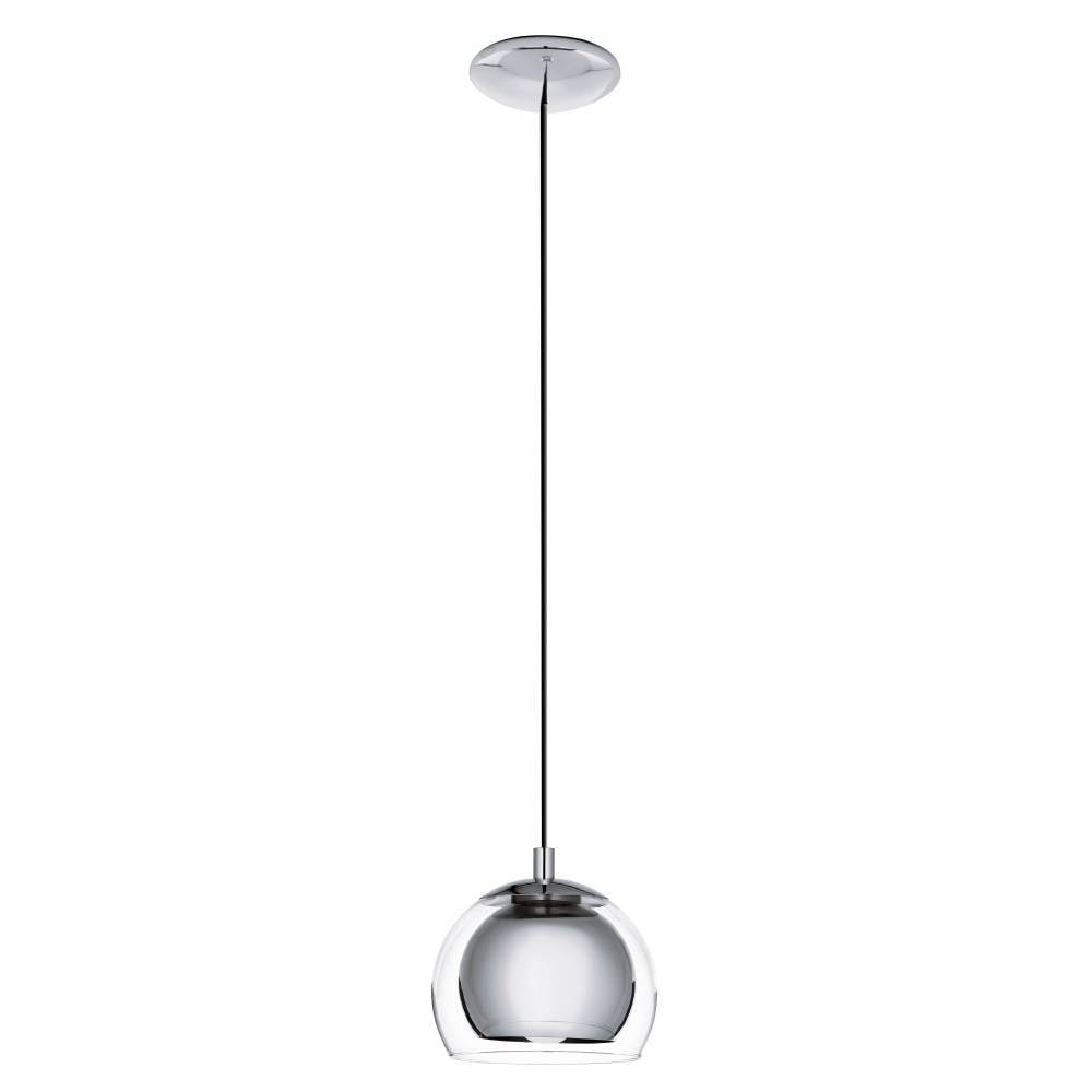 EGLO Hängeleuchte »ROCAMAR Pendellampe, Stahl und Glas, E27, IP20, Esszimmerlampe, Lampe«, 1 flammig, Leuchtmittel E27 | ohne Leuchtmittel, Hängeleuchte - Esstischlampe - für Küche, Esszimmer oder Wohnzimmer