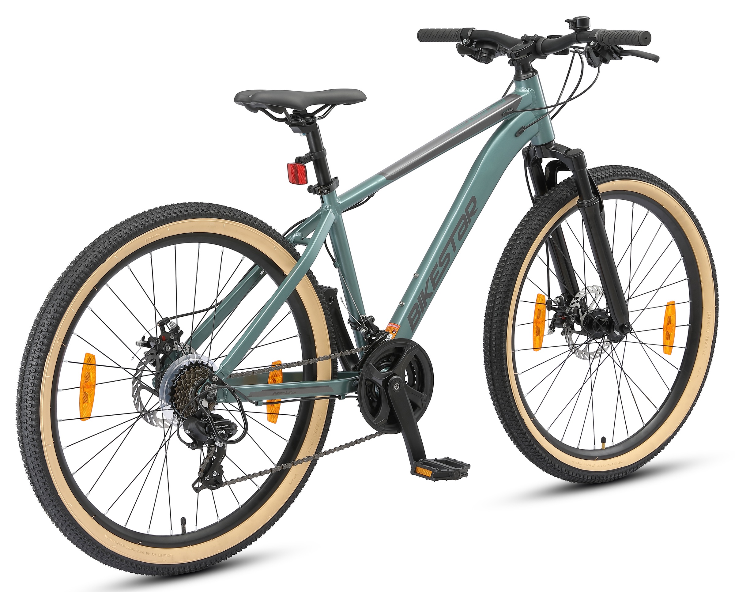 Bikestar Mountainbike 21 Gang Shimano RD-TY300 Schaltwerk Kettenschaltung für Damen und Herren, Kettenschaltung