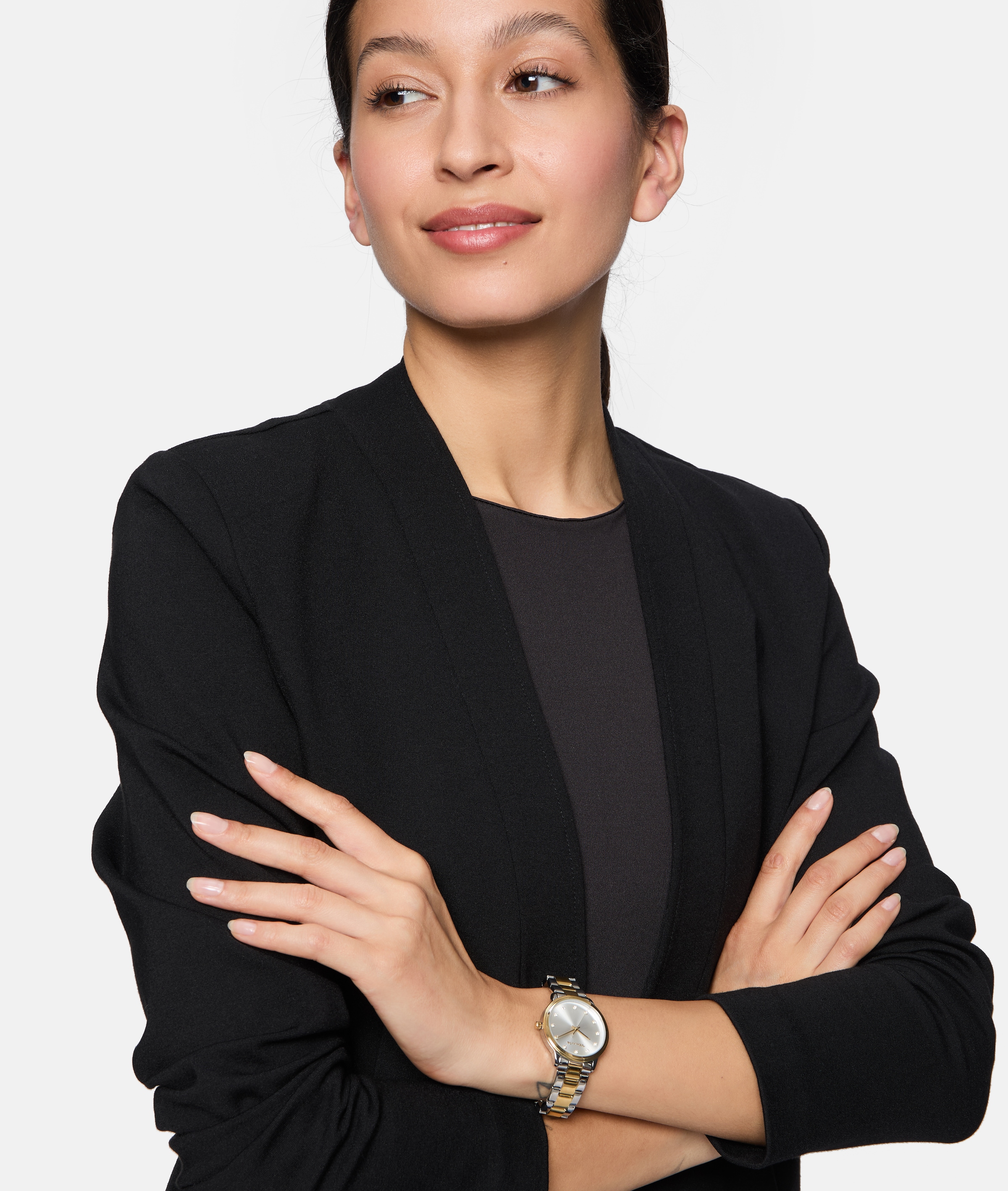 Tamaris Quarzuhr »The Elegance« Armbanduhr, Damenuhr, Edelstahlarmband, analog, Glassteine