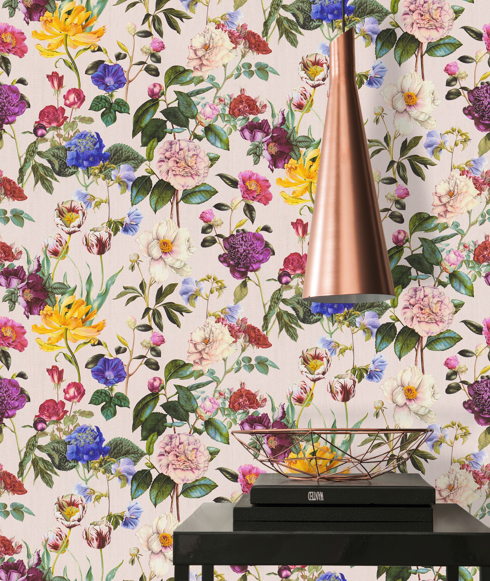 A.S. Création Vliestapete »Jette Joop tropisch floral natürlich«, floral-botanisch-Wald, Blumentapete Tapete Streifen Tapeten Wohnzimmer Schlafzimmer Küche