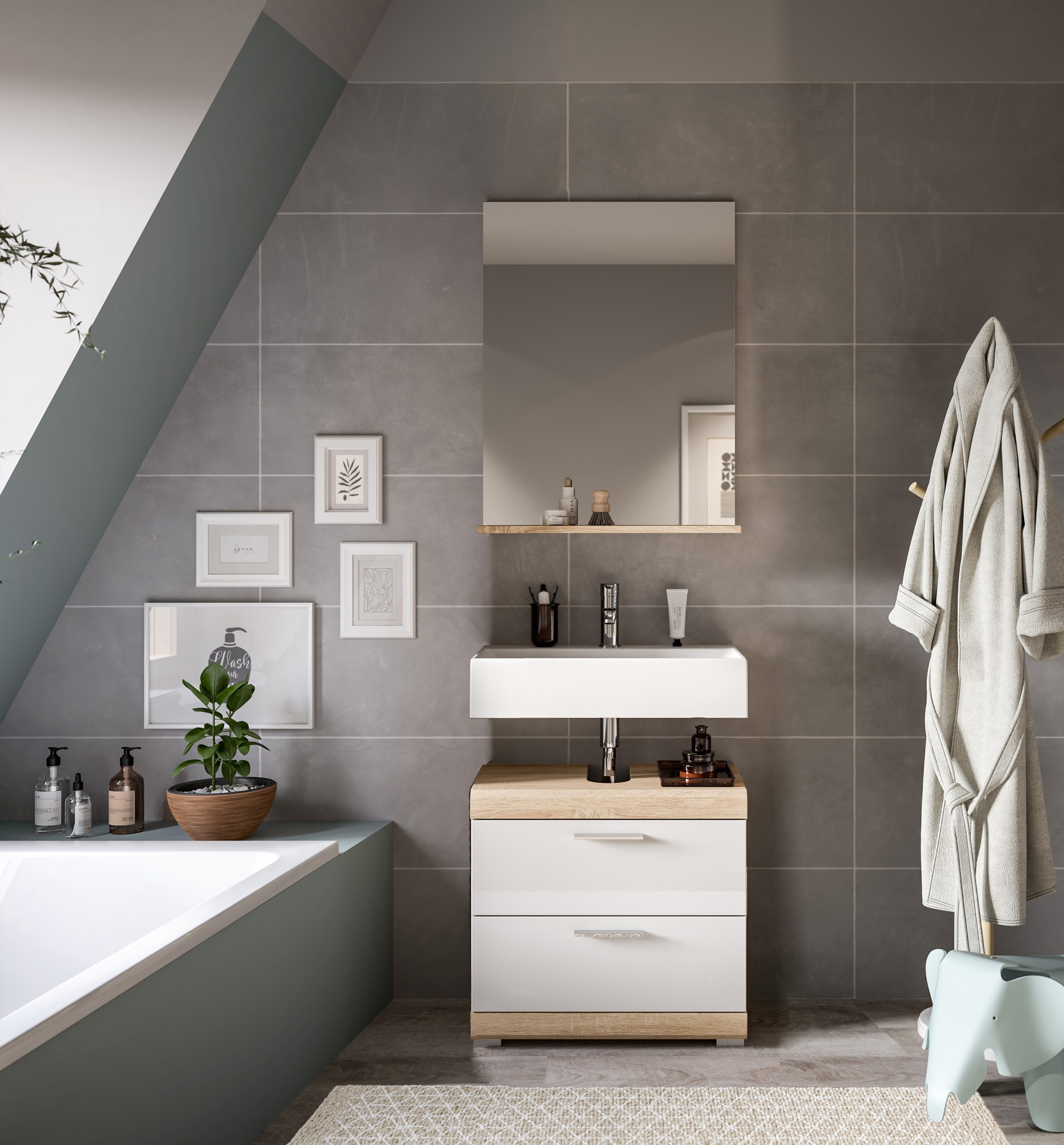 INOSIGN Badmöbel-Set »Siena, 2 teilig, bestehend aus: Waschbeckenunterschra günstig online kaufen