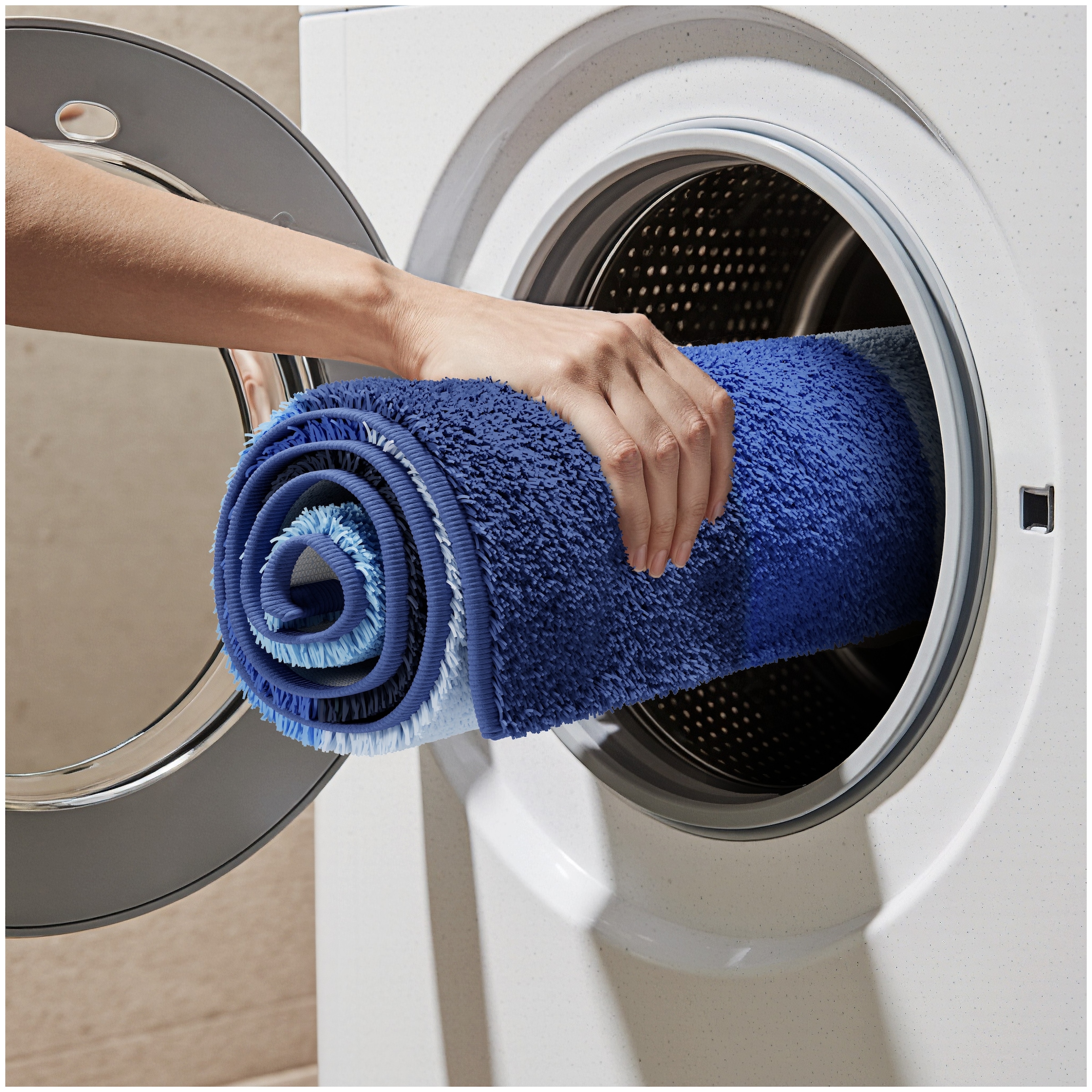 Grund Badematte »Mosaik, Badvorleger, Badezimmer Teppich, sehr weich« Höhe 20 mm rutschhemmend beschichtet fußbodenheizungsgeeignet angenehm weich, auch als 3 teiliges Set erhältlich, Made in Europe