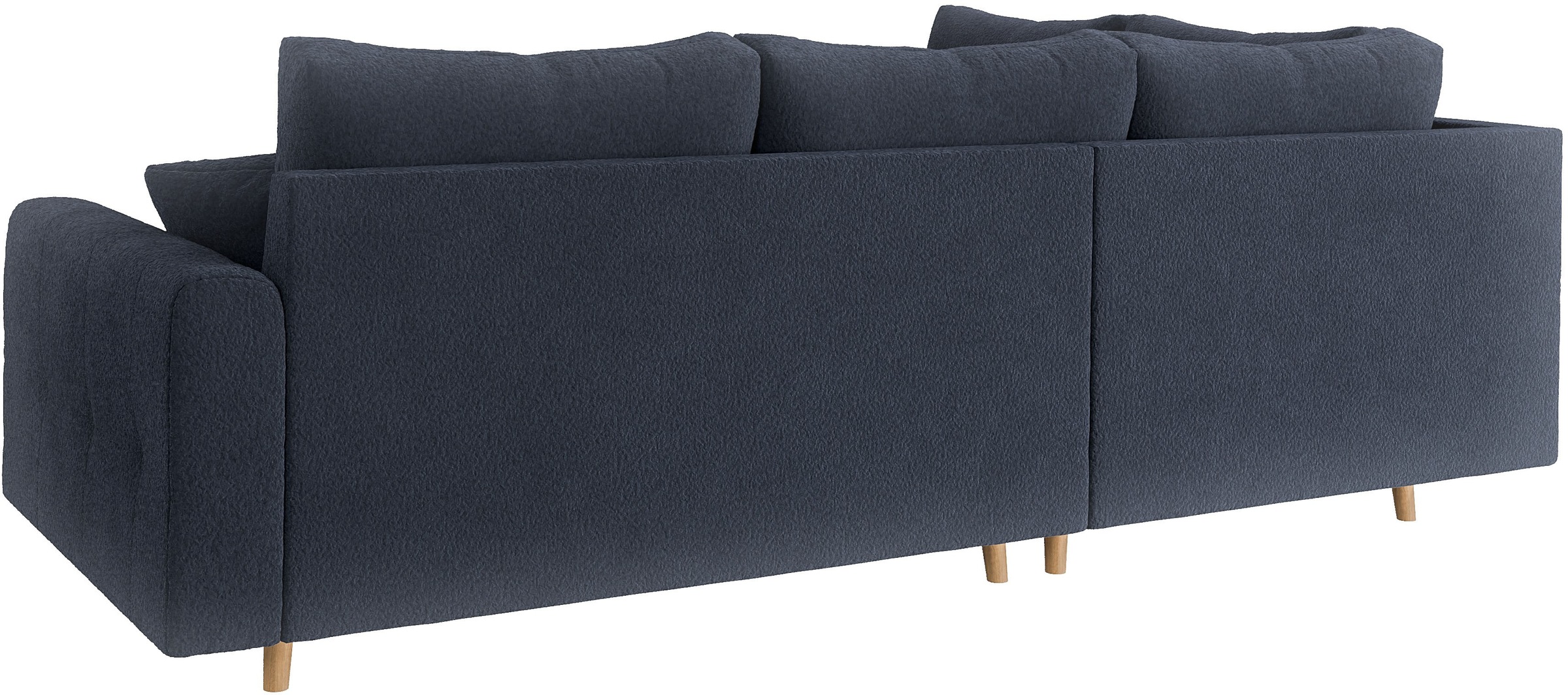 Home affaire Ecksofa »CHARRE L-Form mit Ottomane, Maße B/T/H: 231/161/81 cm«, feine Steppung, lose Rücken- und Zierkissen, auch in Cord und Bouclé