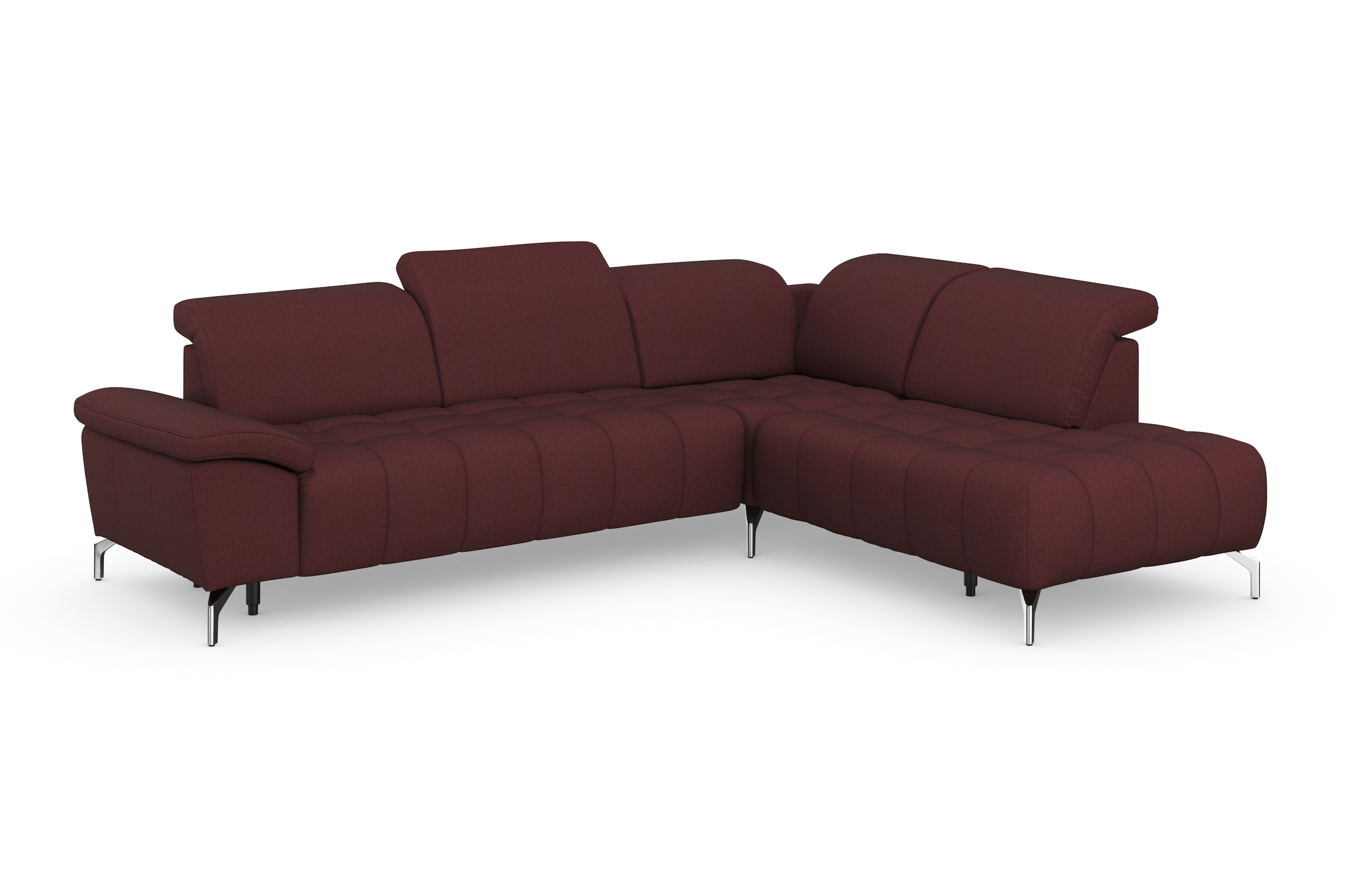 sit&more Ecksofa »Cool L-Form«, wahlweise mit Kopfteilverstellung und Vorziehsitz, motorisch