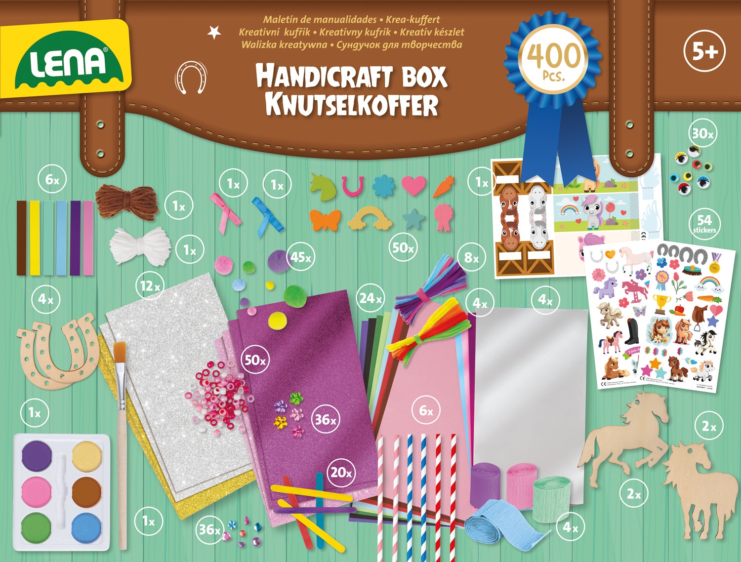 Lena® Kreativset »Bastelkoffer Pferde, Premium«