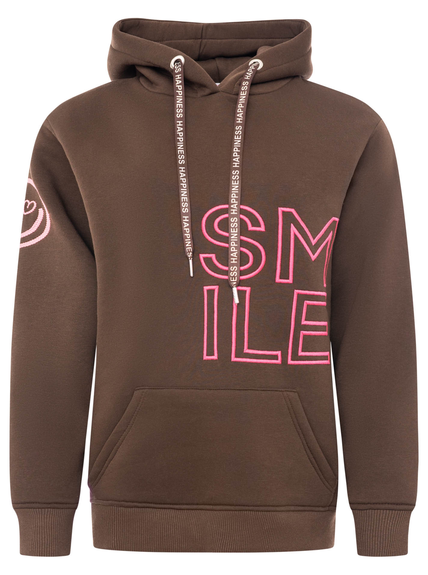 Zwillingsherz Hoodie »"Alissa 2.0"«, mit SMILE Stickerei vorne und hinten
