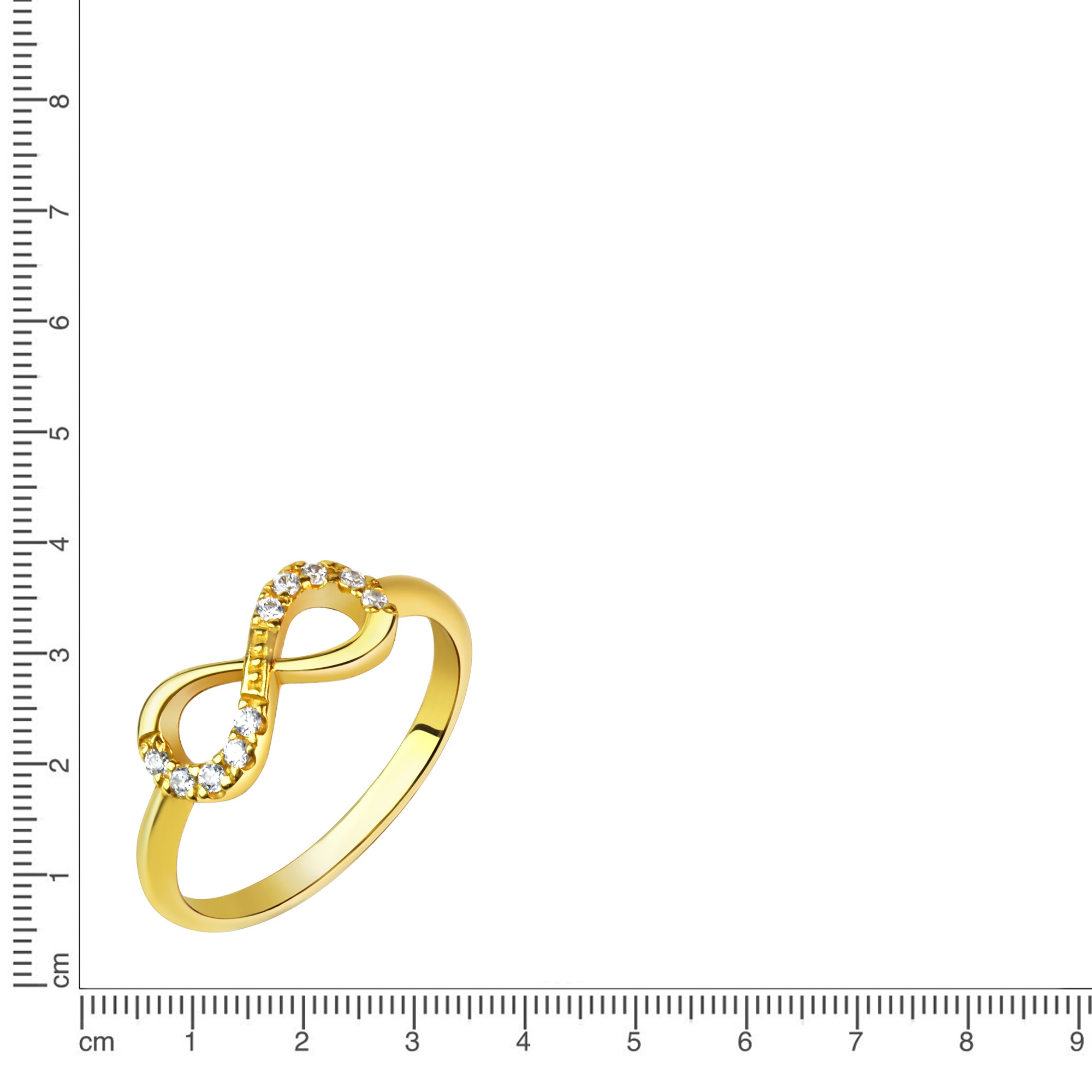 Vivance Fingerring »925/- Sterling Silber vergoldet Infinity Zirkonia«