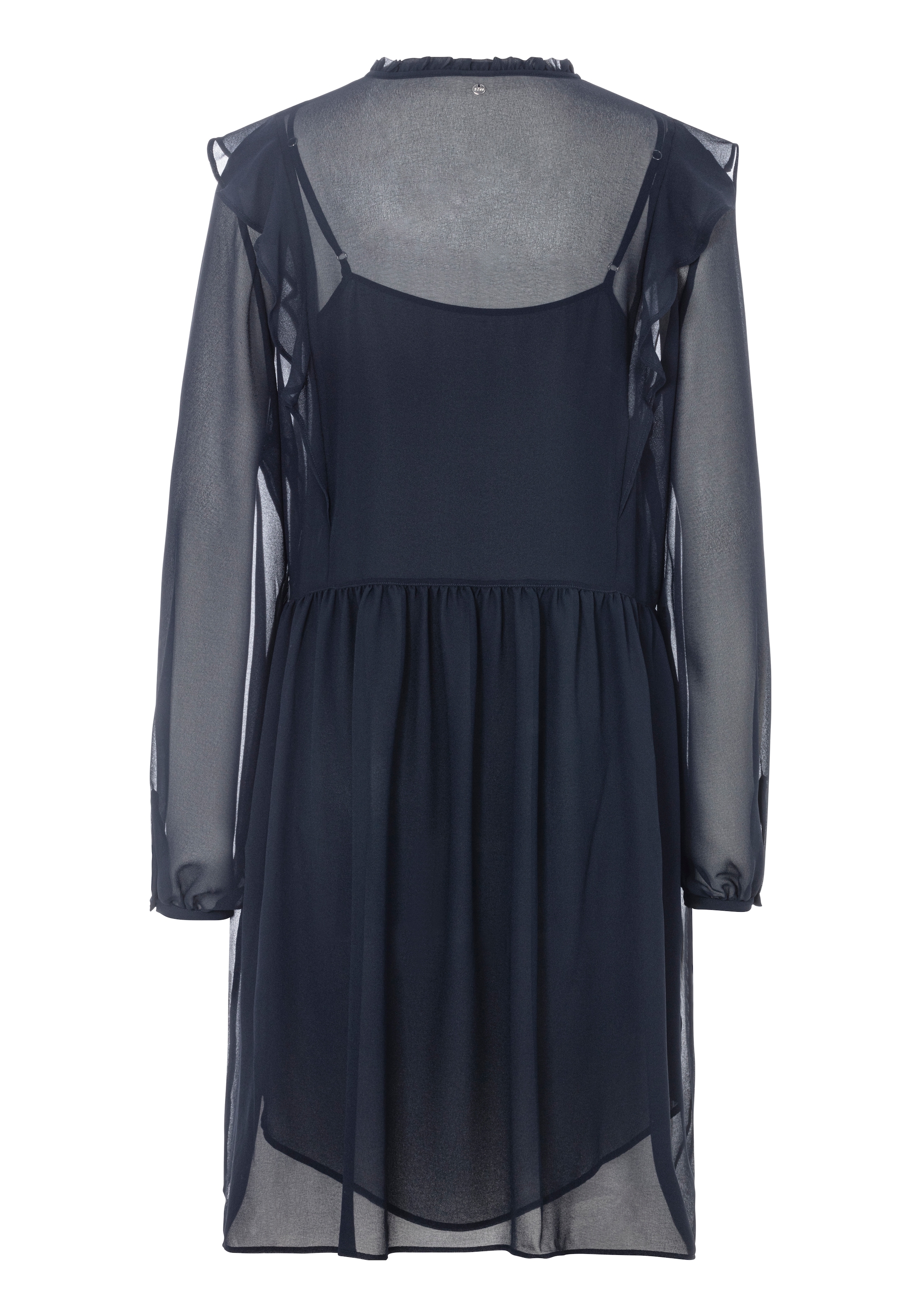 BOSS ORANGE Blusenkleid »Direnna Premium Damenmode«, mit Volant & Rüschen, Print, Georgette