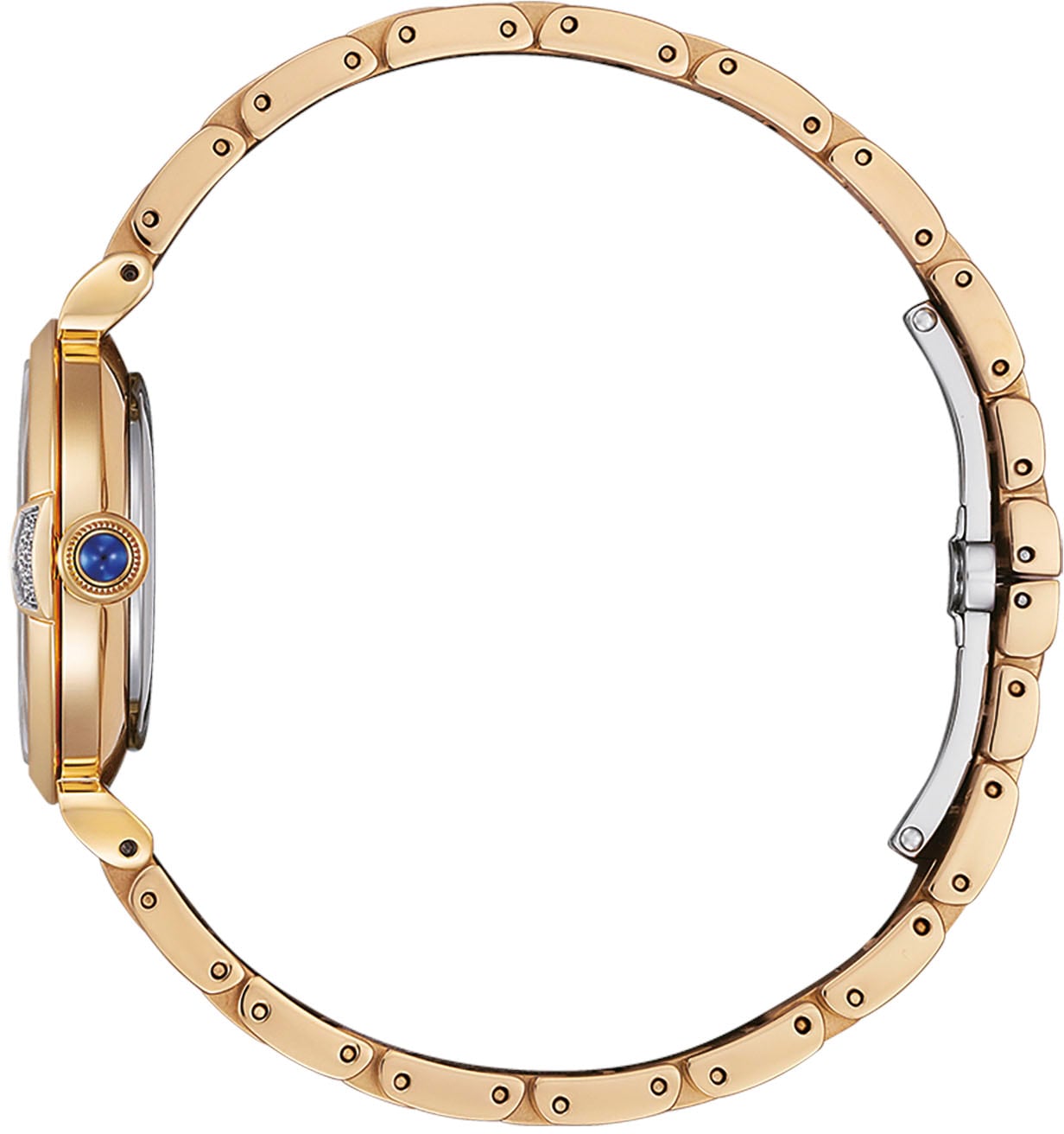 Citizen Solaruhr, Armbanduhr, Damenuhr, Edelstahlarmband, Saphirglas