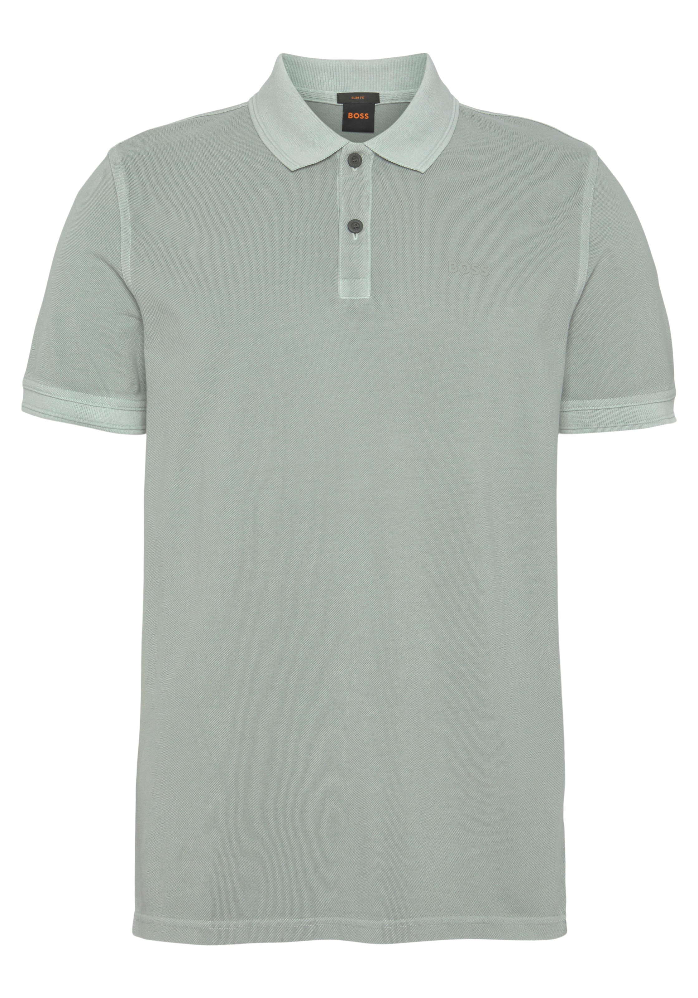 BOSS ORANGE Poloshirt »Prime mit der dezentem bestellen auf 01«, Logoschriftzug 10203439 Brust