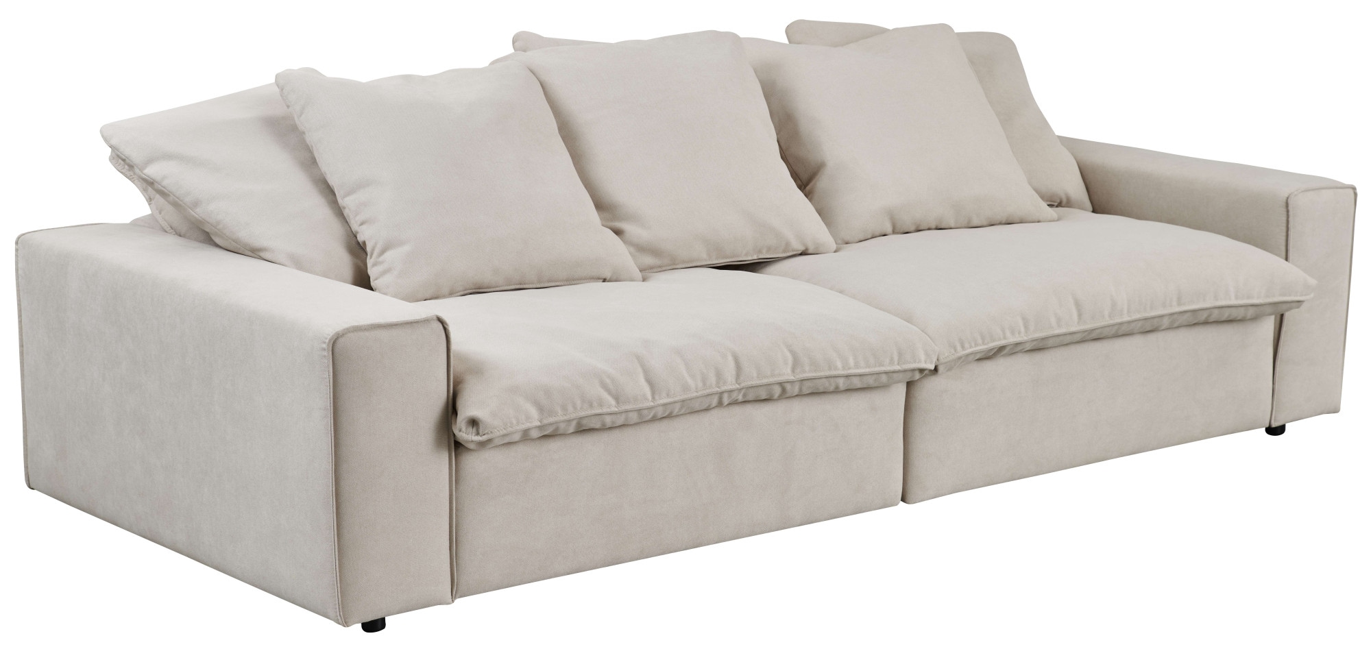 andas Big-Sofa »Venslev«, Lounge-Sofa, mit extra tiefer Sitzfläche und losen Kissen