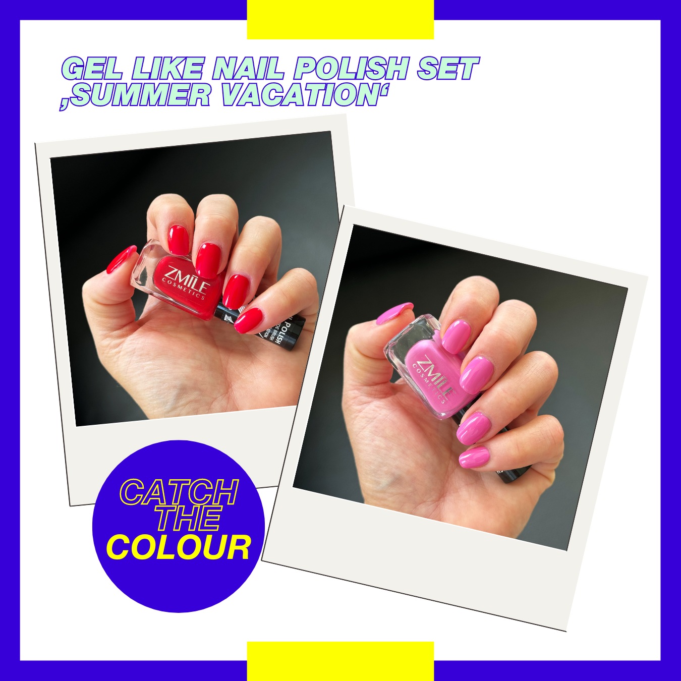 ZMILE COSMETICS Nagellack-Set »Gel Like Nail Polish Set 'Summer Vacation'«, (5 tlg., 5er-Pack), mit veganer Formulierung
