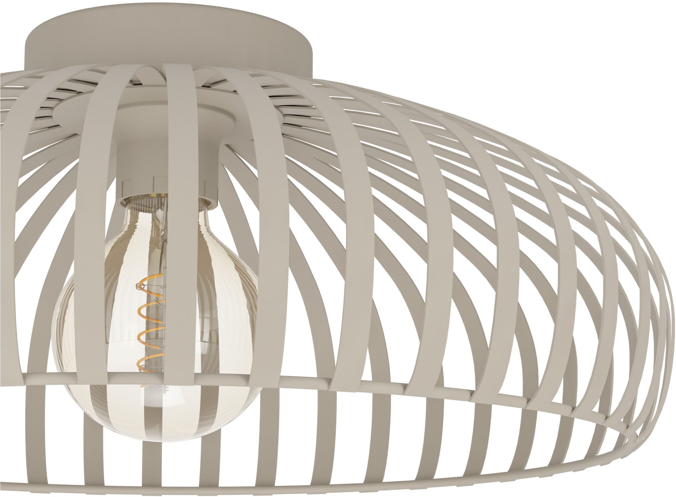 EGLO LED Deckenleuchte »MOGANO 3 Deckenlampe - Stahl - E27 - 1X40W - IP20« E27 1 Stk. Wohzimmerlampe, Esszimmerlampe, Flur, Schlafzimmer, H18 x Ø43 cm