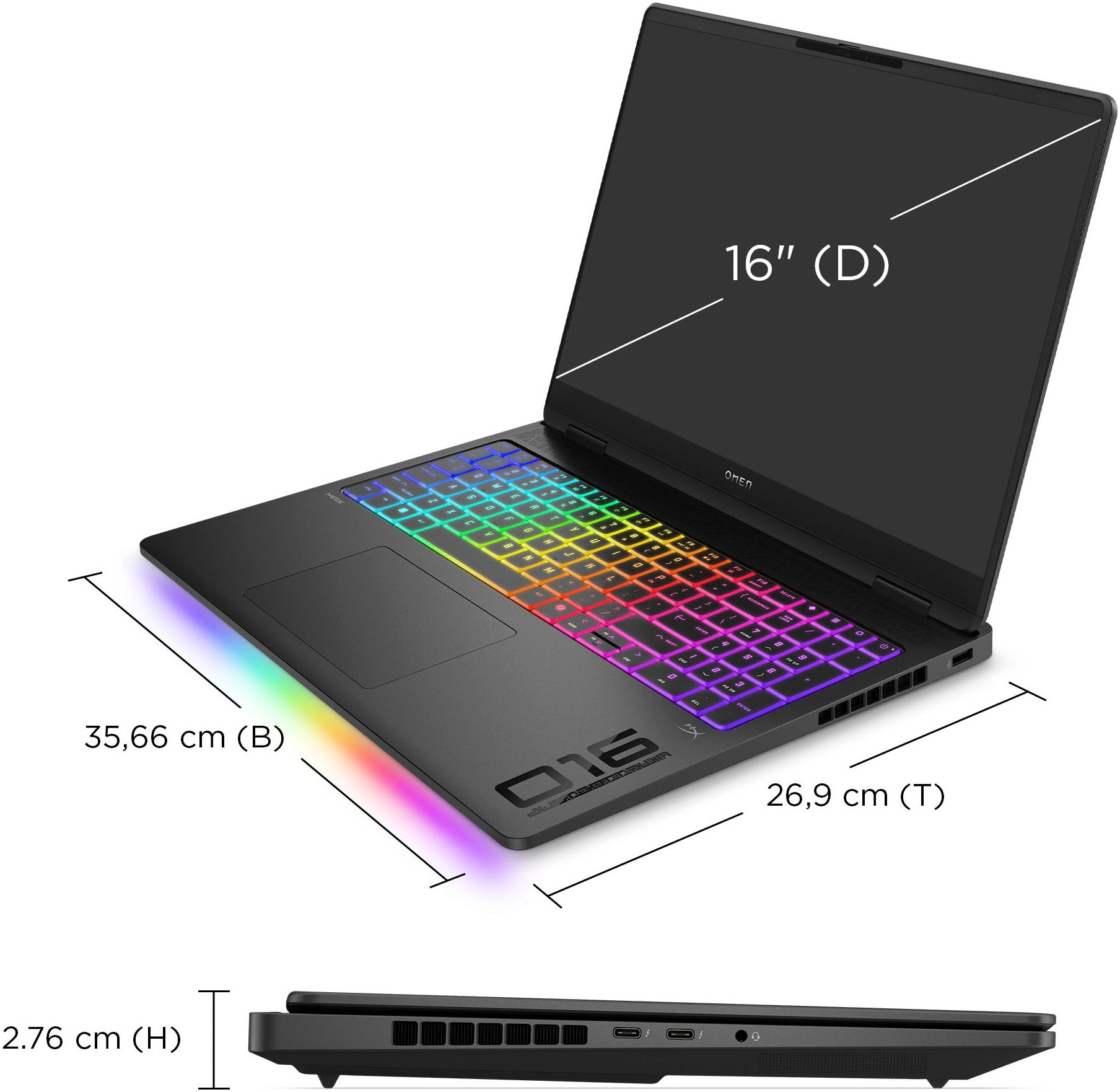 HP Gaming-Notebook »OMEN MAX 16-ah0276ng«, 40,64 cm, / 16 Zoll, Intel, Ultra 7, GeForce® RTX 5070 Ti, 1000 GB SSD