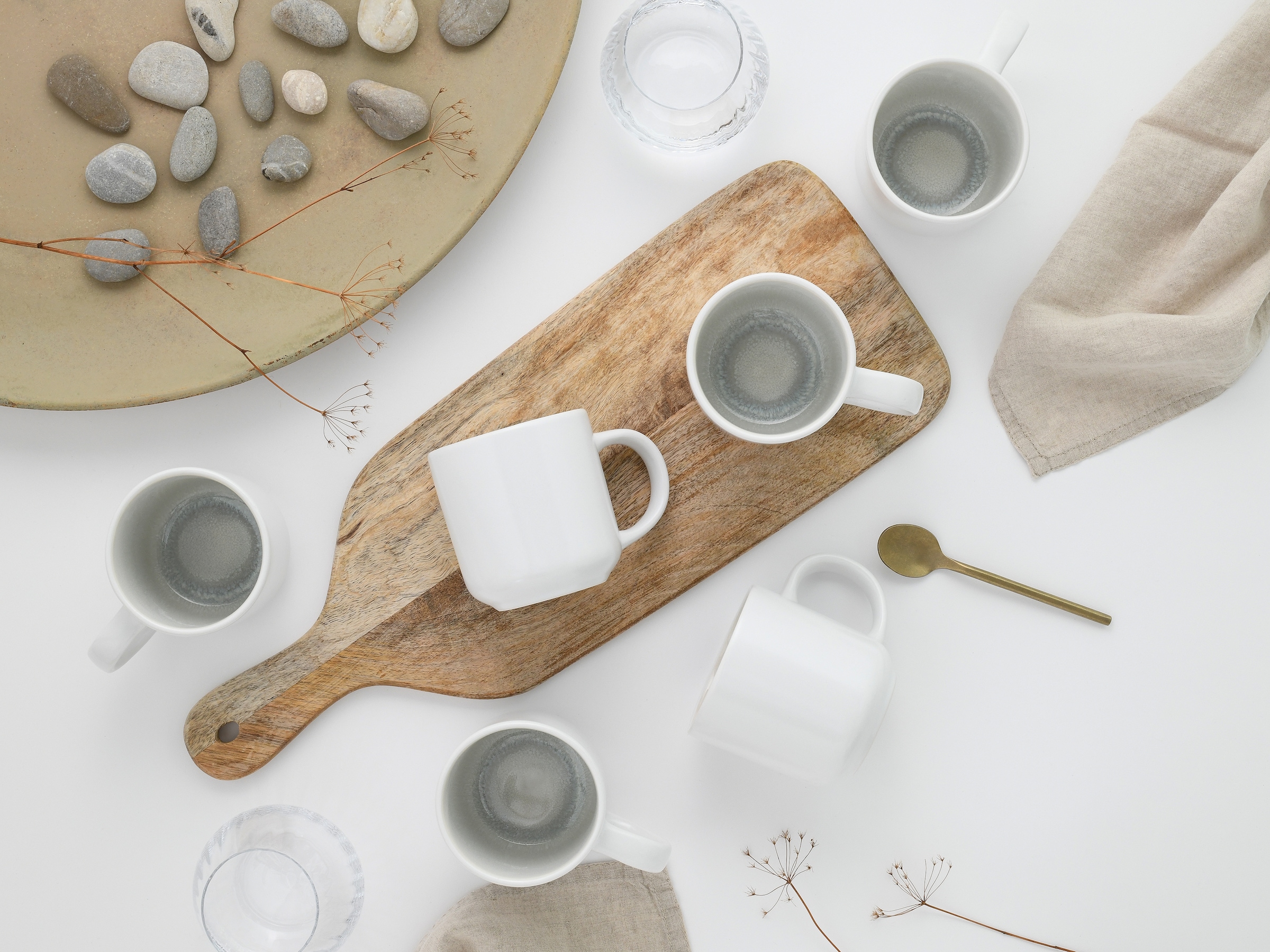 OTTO home Becher »modernes 6-teiliges Kaffeebecher-Set Lykk« hohe Haltbarkeit, spülmaschinen- & mikrowellengeeignet, Reaktivglasur