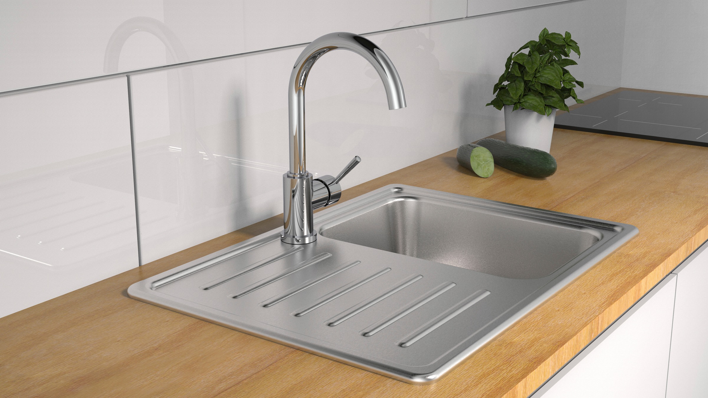 Schütte Spültischarmatur »UNICORN«, (Mischbatterie), Hochdruck Küchenarmatur mit 150° schwenkbarem Wasserhahn