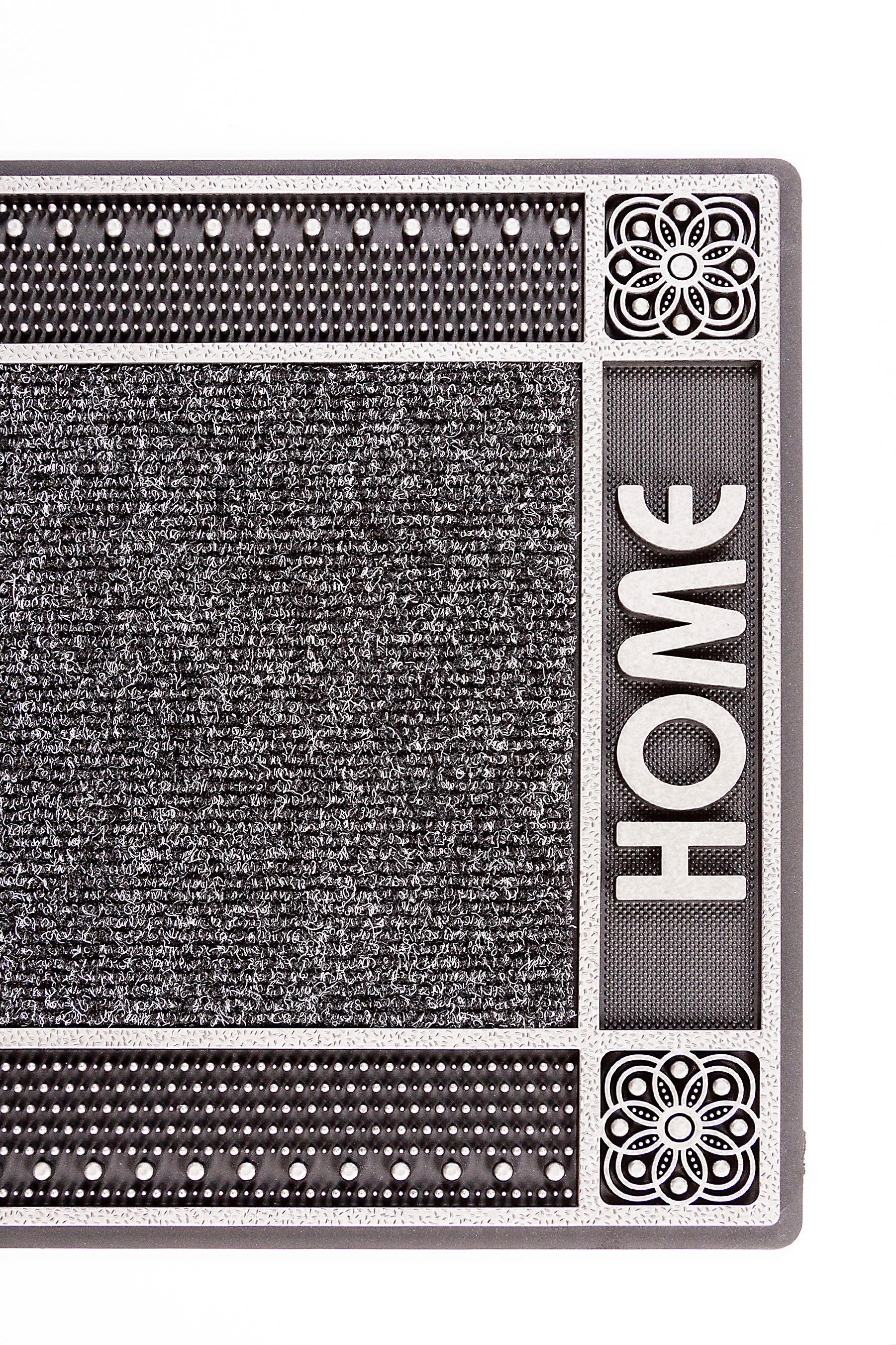 Home2Fashion Fußmatte »DC Clean Home«, rechteckig, 8 mm Höhe, Schmutzfangmatte, mit Spruch, robust, In- und Outdoor geeignet