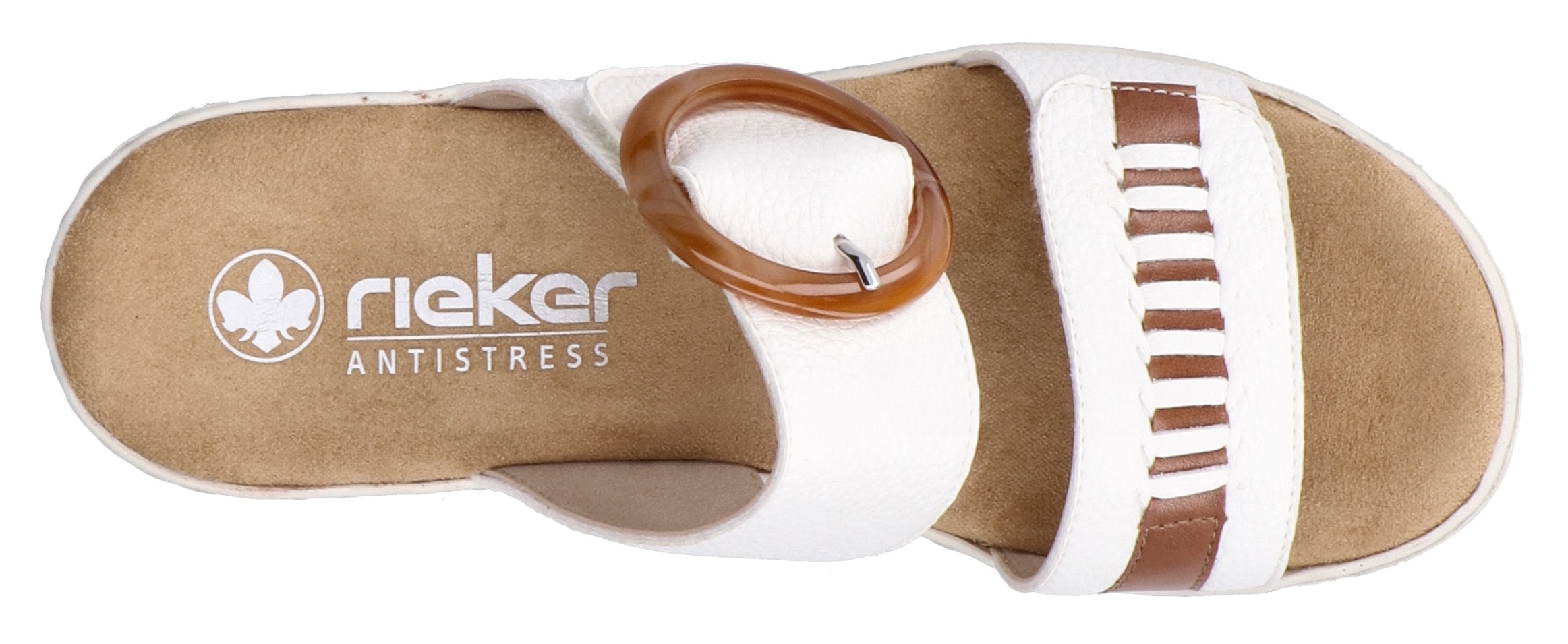 Rieker Keilpantolette, Sommerschuh, Strandschuh mit regulierbaren Klettverschlüssen