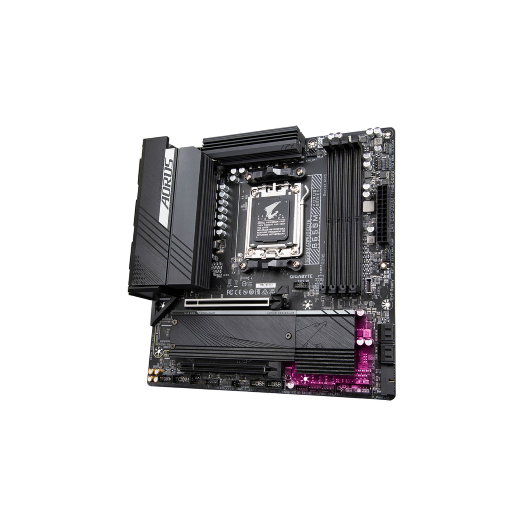 Gigabyte Mainboard »B650M AORUS ELITE Mainboard – Unterstützt AMD Ryzen 9000 CPUs, 12+2+2«