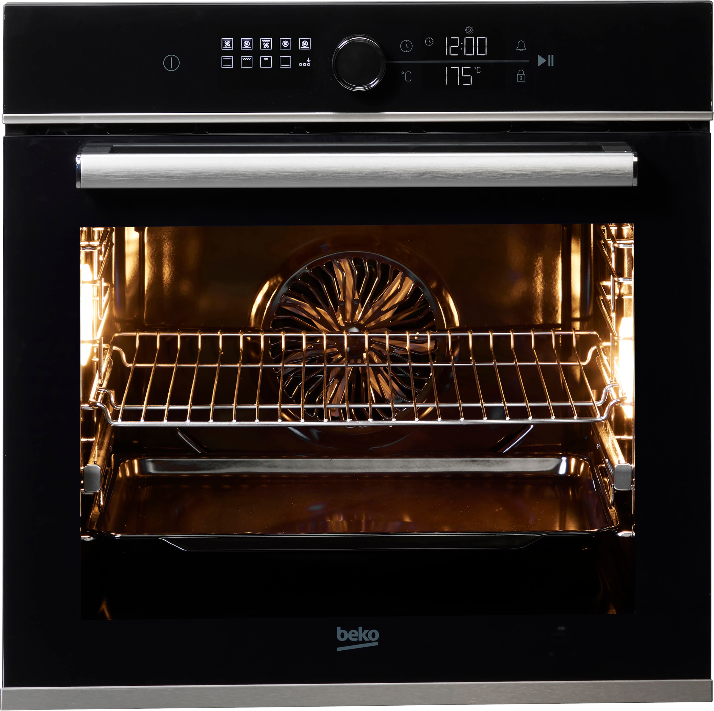 BEKO Einbaubackofen »BBIM13400XS«, mit 1-fach-Teleskopauszug, SteamShine günstig online kaufen