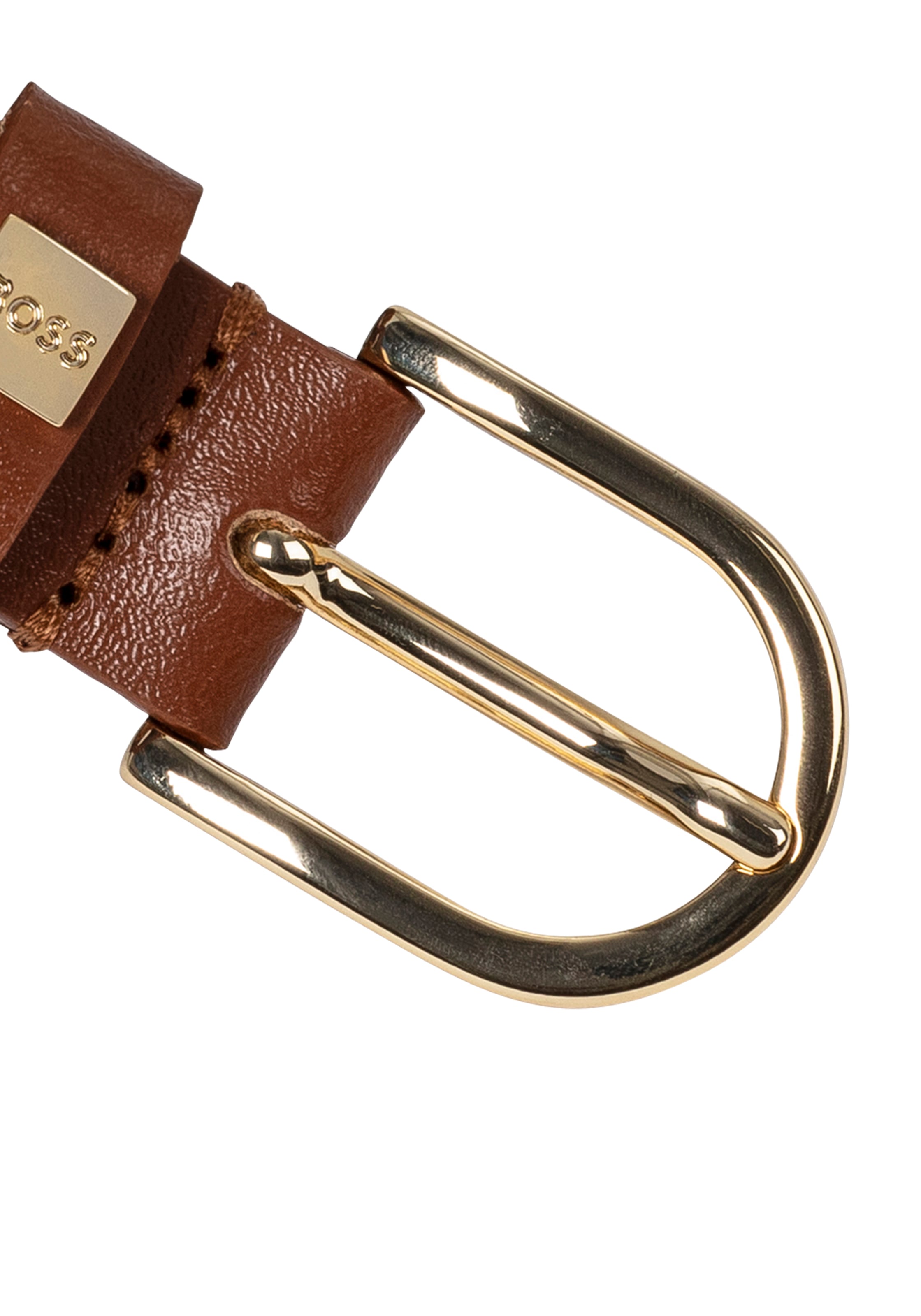 BOSS Ledergürtel »Scarlet B. 2,5cm N-R«, mit goldfarbener Schliesse und BOSS-Logo auf der Schlaufe