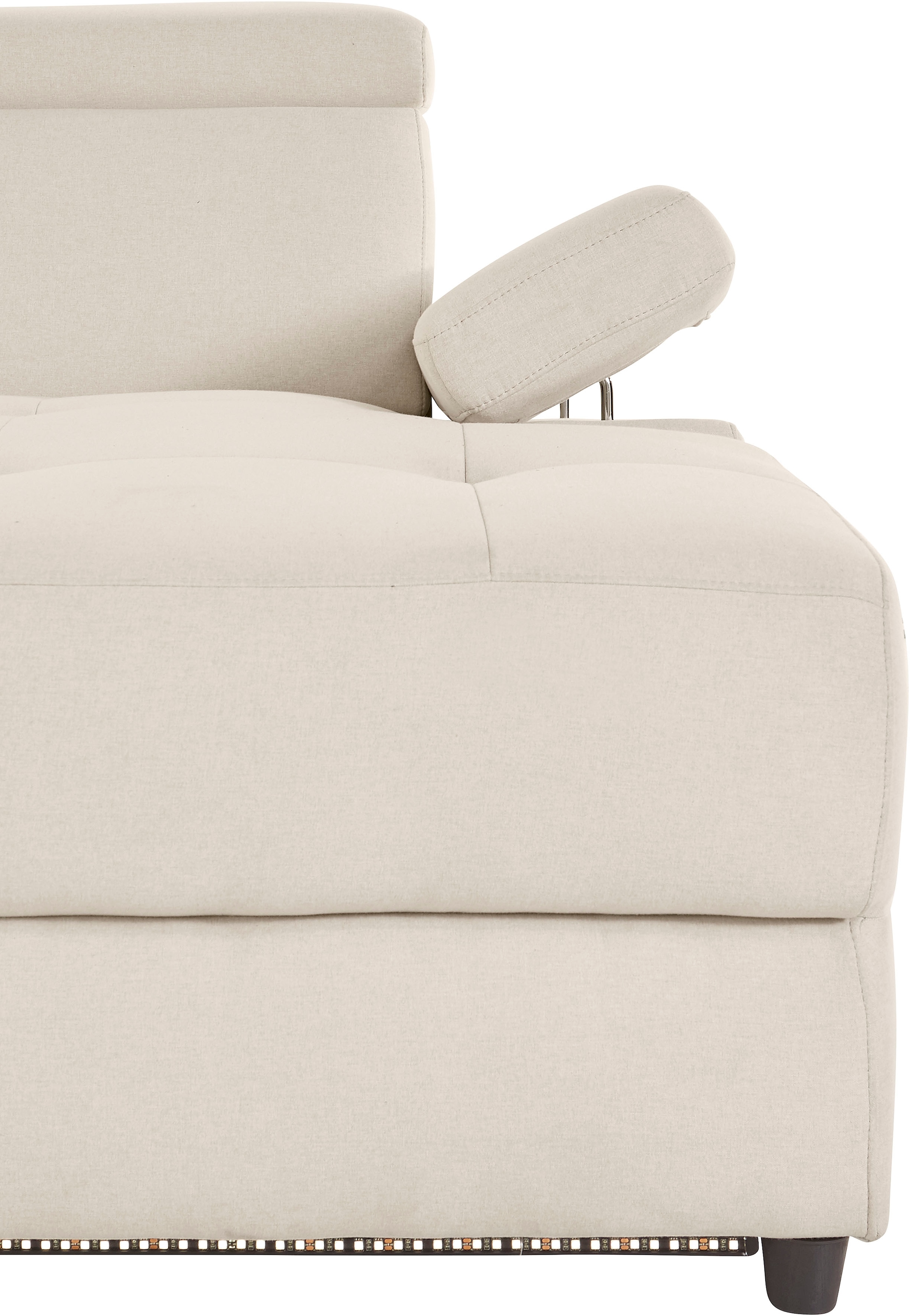 PLACES OF STYLE Ecksofa »Kilado, L-Form,« mit Relaxfunktion, verstellbarer Armlehne, Kopfteilverstellung