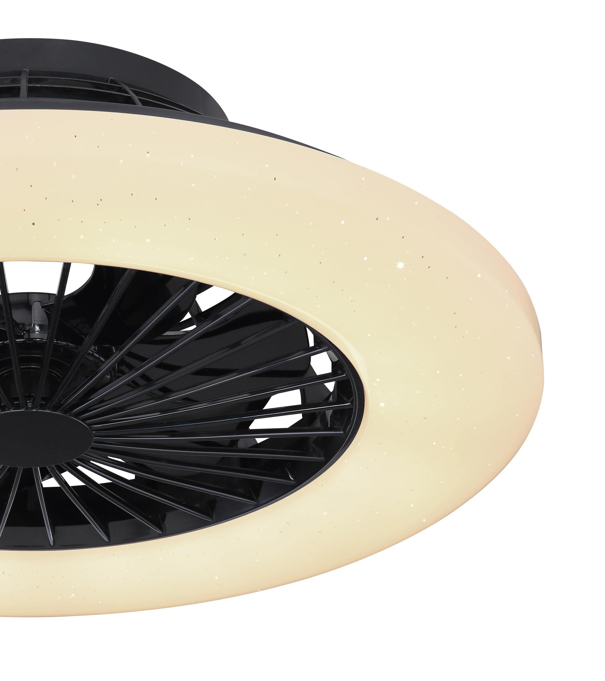 GLOBO LIGHTING Deckenleuchte »TRAVO«, Leuchtmittel LED-Modul | LED fest integriert, Ventilator/ Küche / Wohnbereich / Schlafzimmer /schwarz / Flügel innen