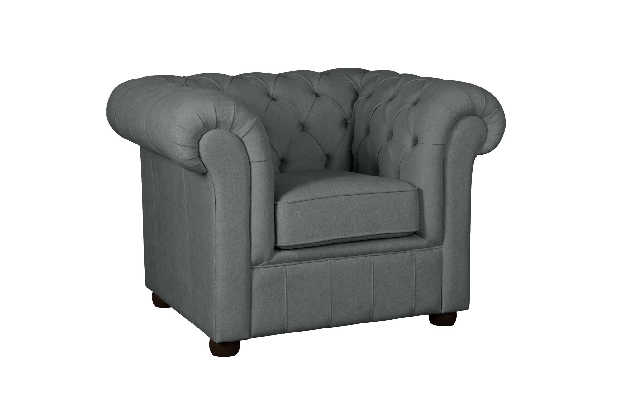 Home affaire Sessel »CHARENTE, Chesterfield, Wellenfederung, Maße B/T/H: 105/89/74 cm«, mit edler Knopfheftung und typischen Armlehnen
