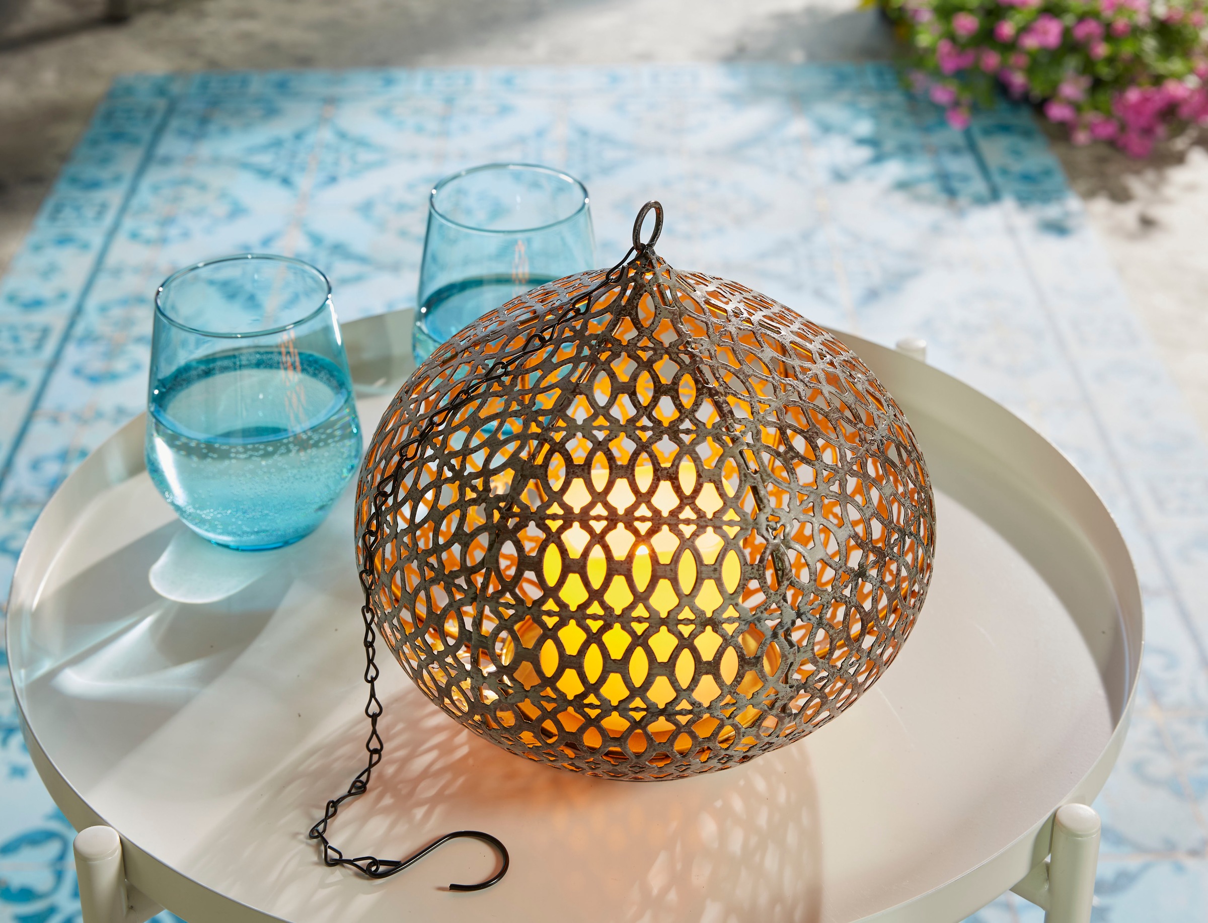 LUXFORM Außen-Tischleuchte »Wiederaufladbare USB-Gartenlampe - Edessa«, Leu günstig online kaufen