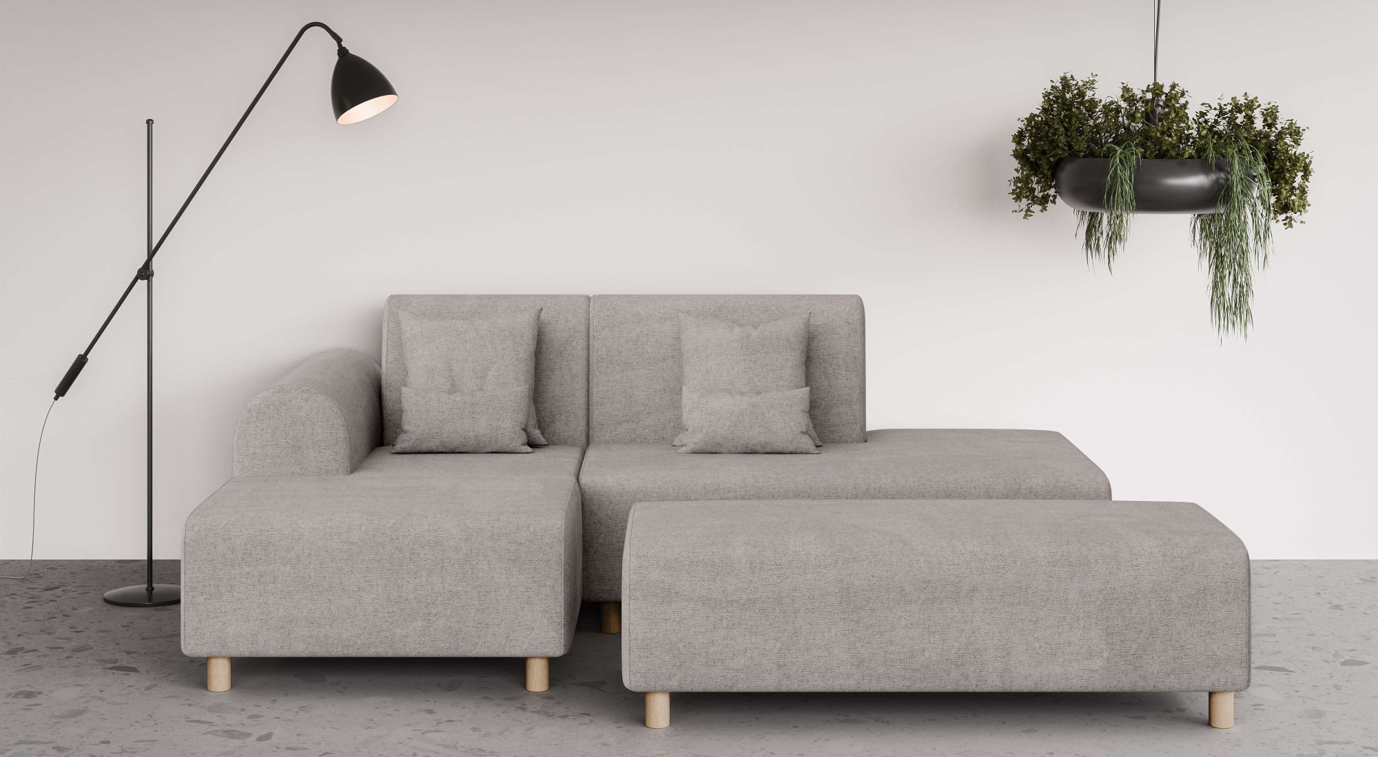 INOSIGN Ecksofa »Suyala«, L-Form mit Hocker günstig online kaufen