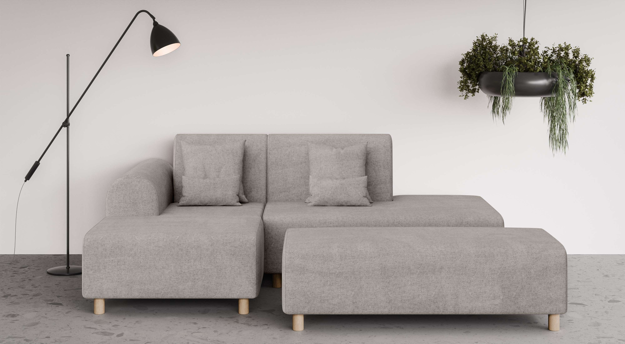 OTTO home Ecksofa »Suyala« L-Form mit Hocker günstig online kaufen