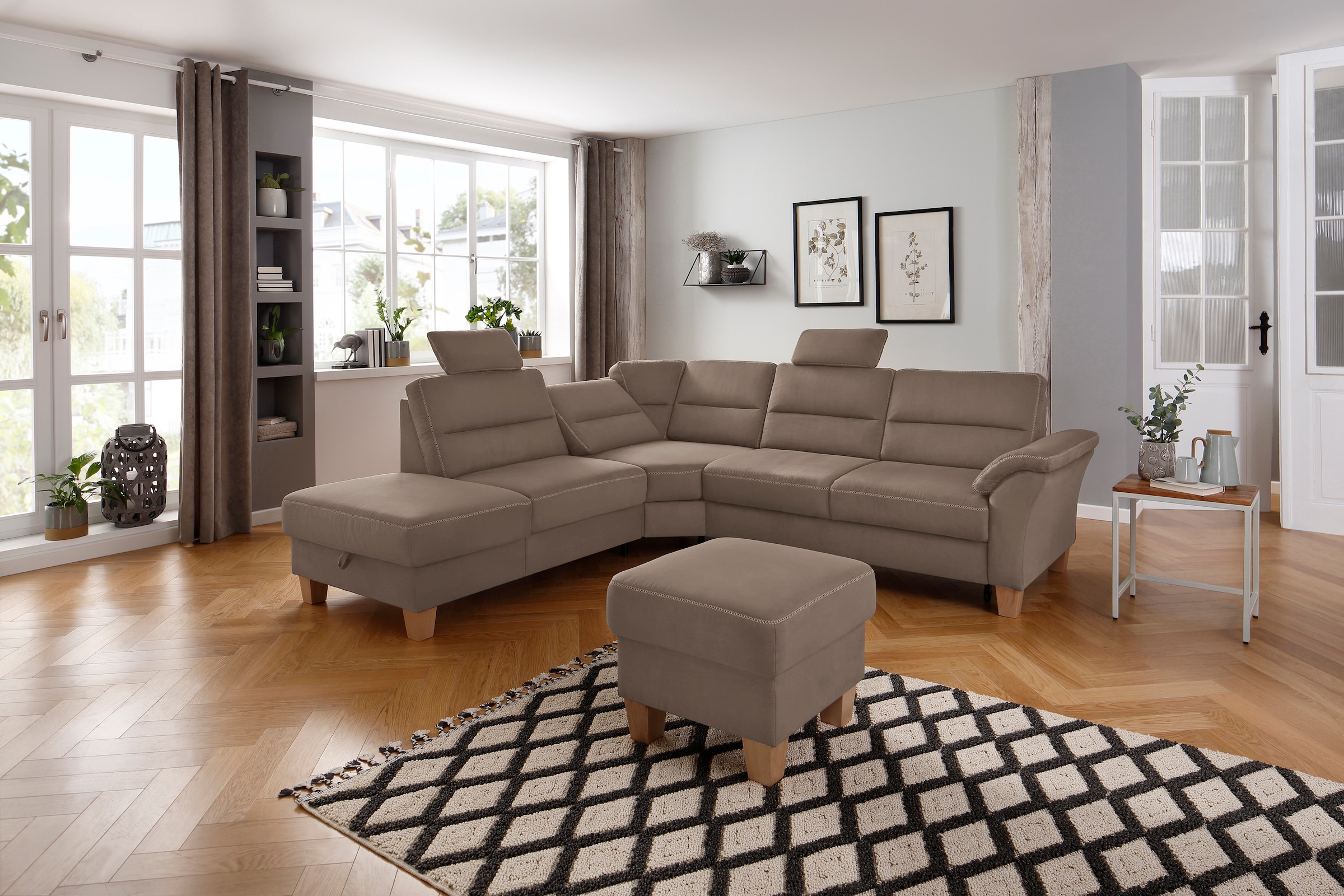 Home affaire Ecksofa »Soleo L-Form«, komfortabel durch Trapezecke mit Relax günstig online kaufen