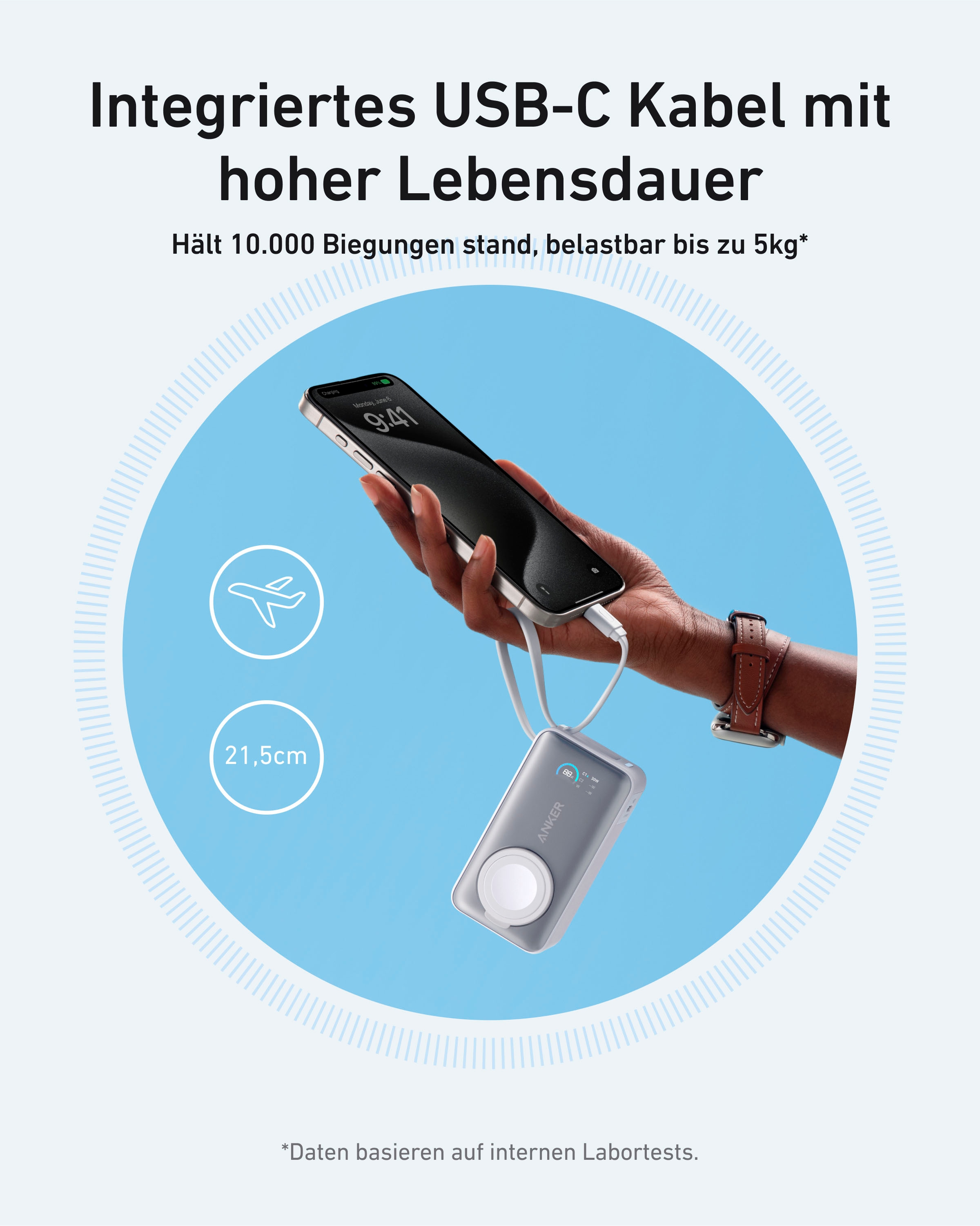 Anker Powerbank »MagGo Powerbank (10.000mAh, 35W, für Apple Watch)«, 10000 mAh