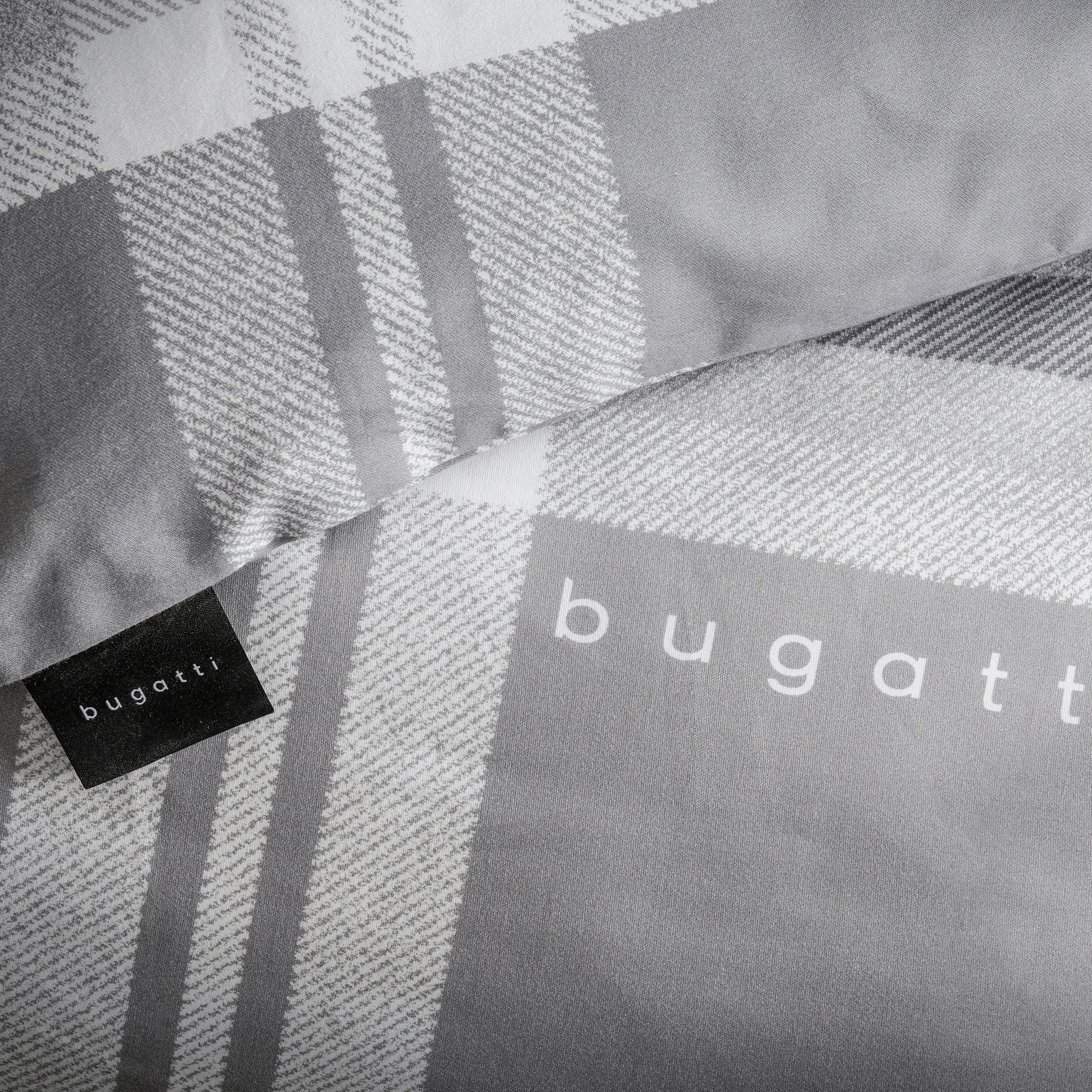 bugatti Bettwäsche »Satinbettwäsche bugatti«, mit elegantem Karo-Muster