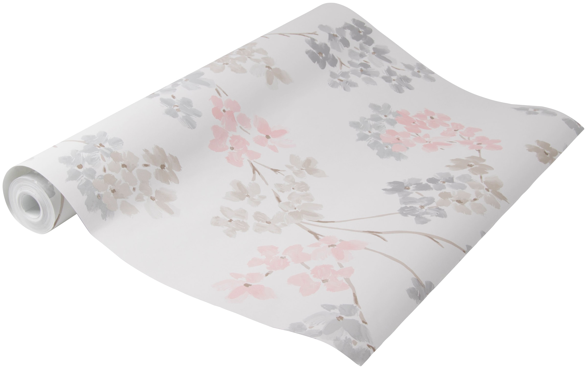 Superfresco Easy Vliestapete »Blumen«, Rosa/Grau - 10m x 52cm
