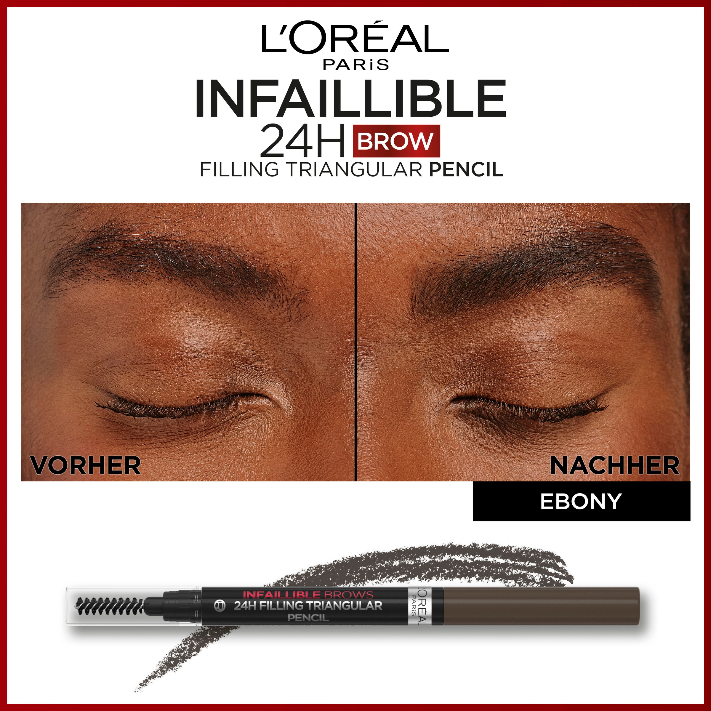 L'ORÉAL PARIS Augenbrauenpflege »Infaillible Brows 24h Pencil«, mit sanfter Dreiecksspitze