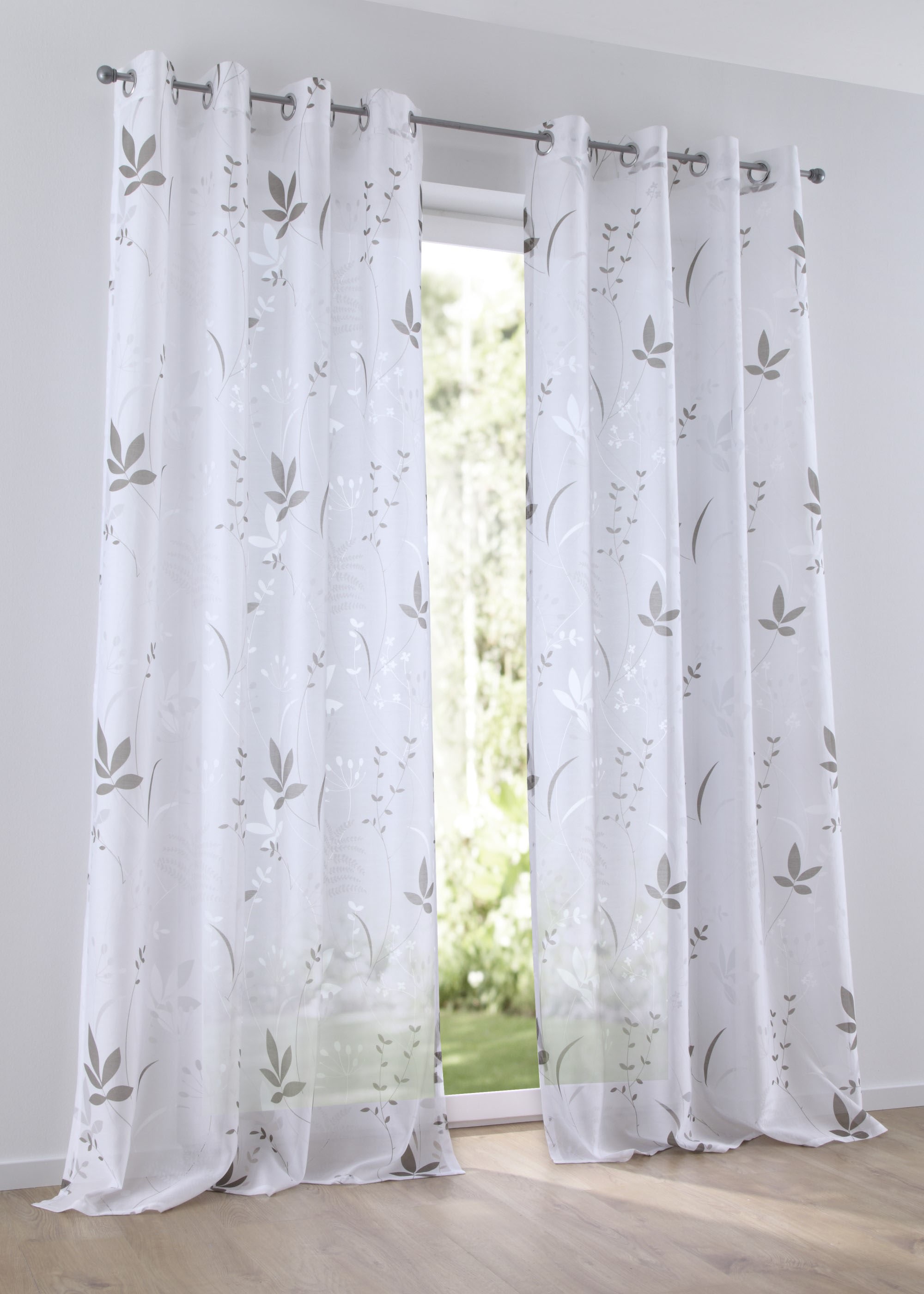 Kutti Vorhang »Dandelion«, (1 St.), Gardine halbtransparent, Ausbrenner,  Baumwolle-Polyester, bedruckt jetzt im %Sale