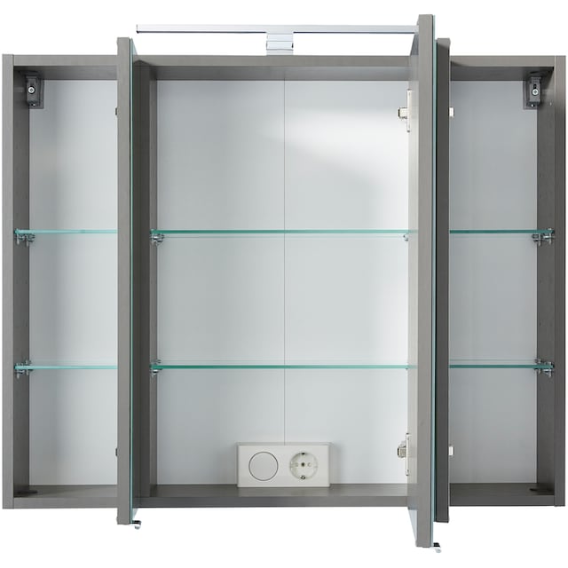 HELD MÖBEL Spiegelschrank »Malibu«, Breite 80 cm, mit Spiegeltüren und  Türendämpfern jetzt im %Sale