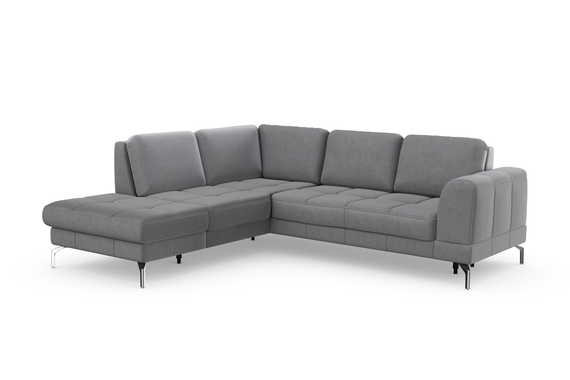 sit&more Ecksofa »Bendigo L-Form«, inklusive Sitztiefenverstellung, Bodenfreiheit 15 cm, in 2 Fußfarben