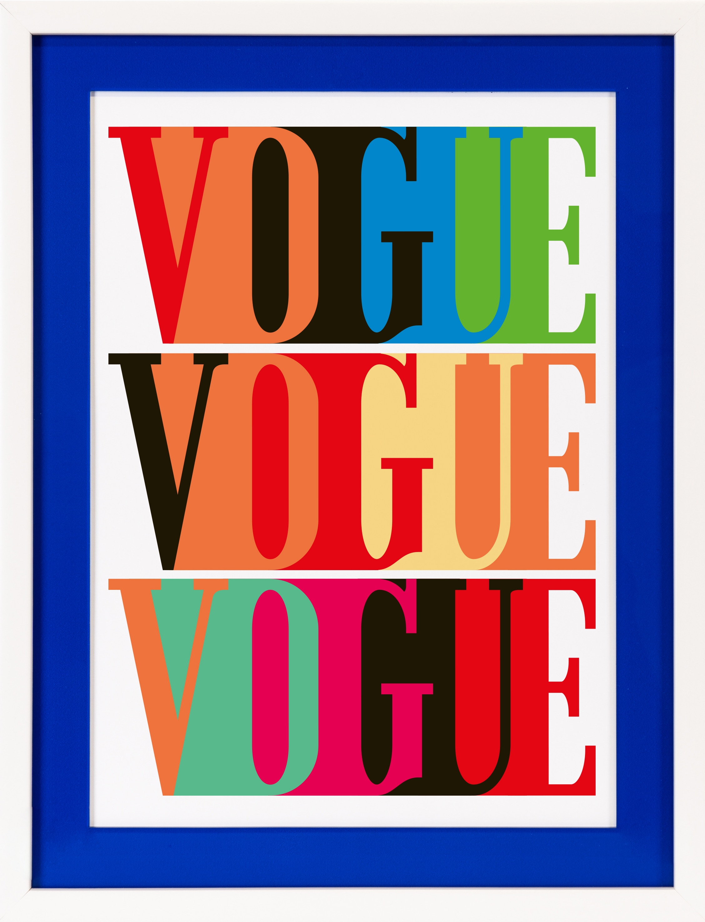 queence Bild mit Rahmen »Vogue, Sprüche, Text«, Fashion-Magazincover-Kunst, günstig online kaufen