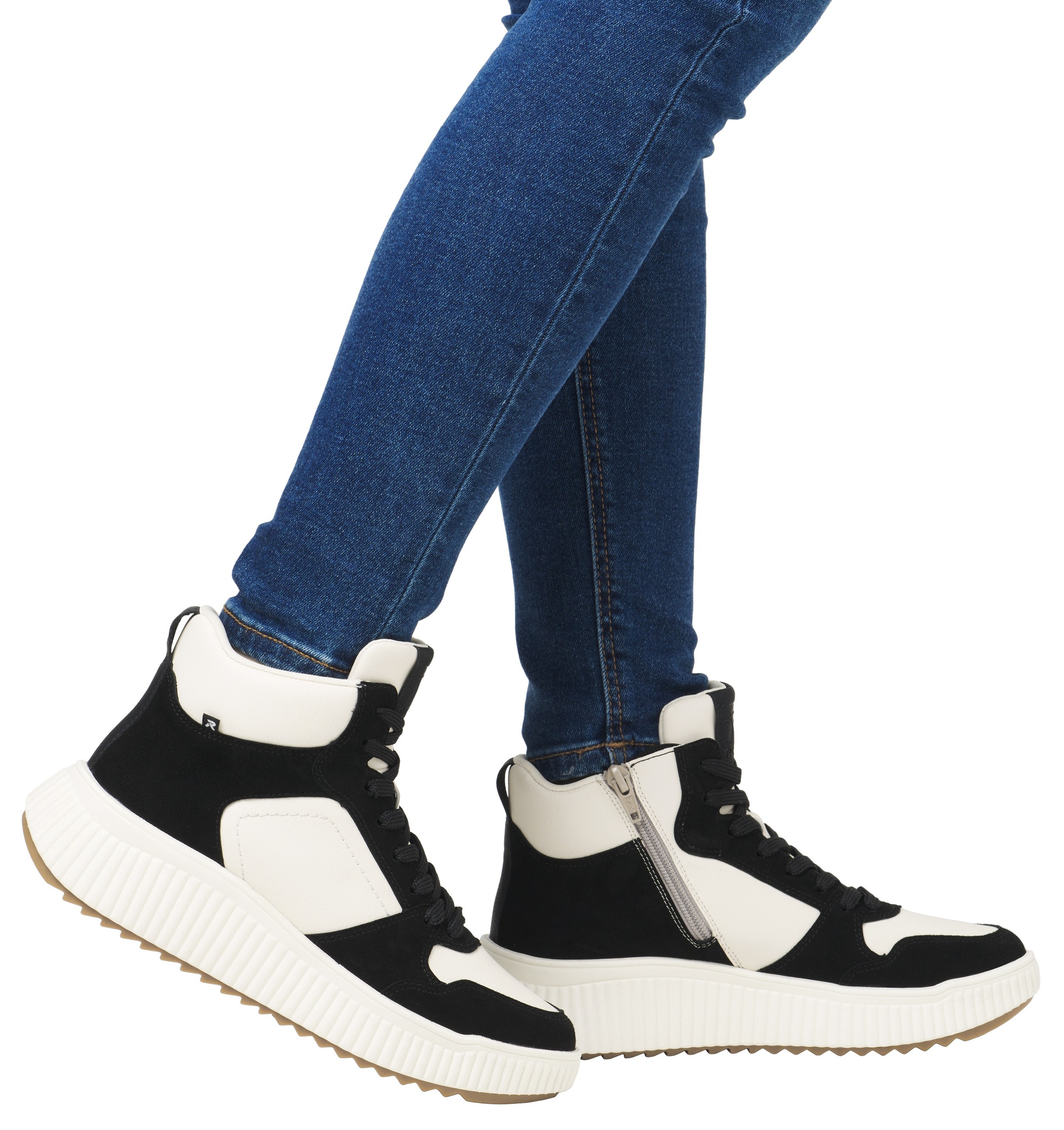 Rieker EVOLUTION Sneaker, Freizeitschuh, High Top Sneaker, Schnürboots, Schaftrandpolsterung