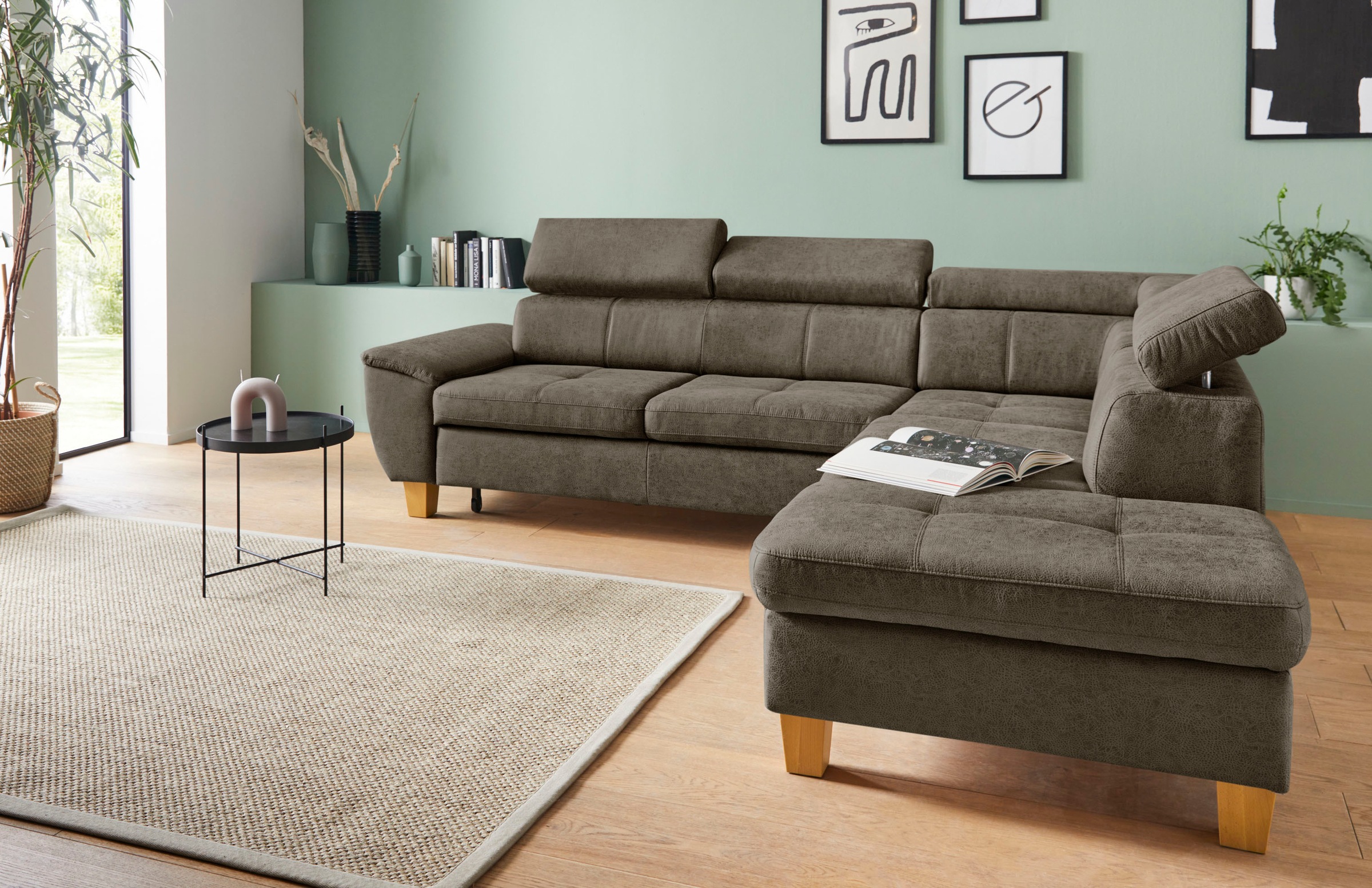 exxpo - sofa fashion Ecksofa »Enya, hoher Sitzkomfort, Breite 266cm, bequem günstig online kaufen