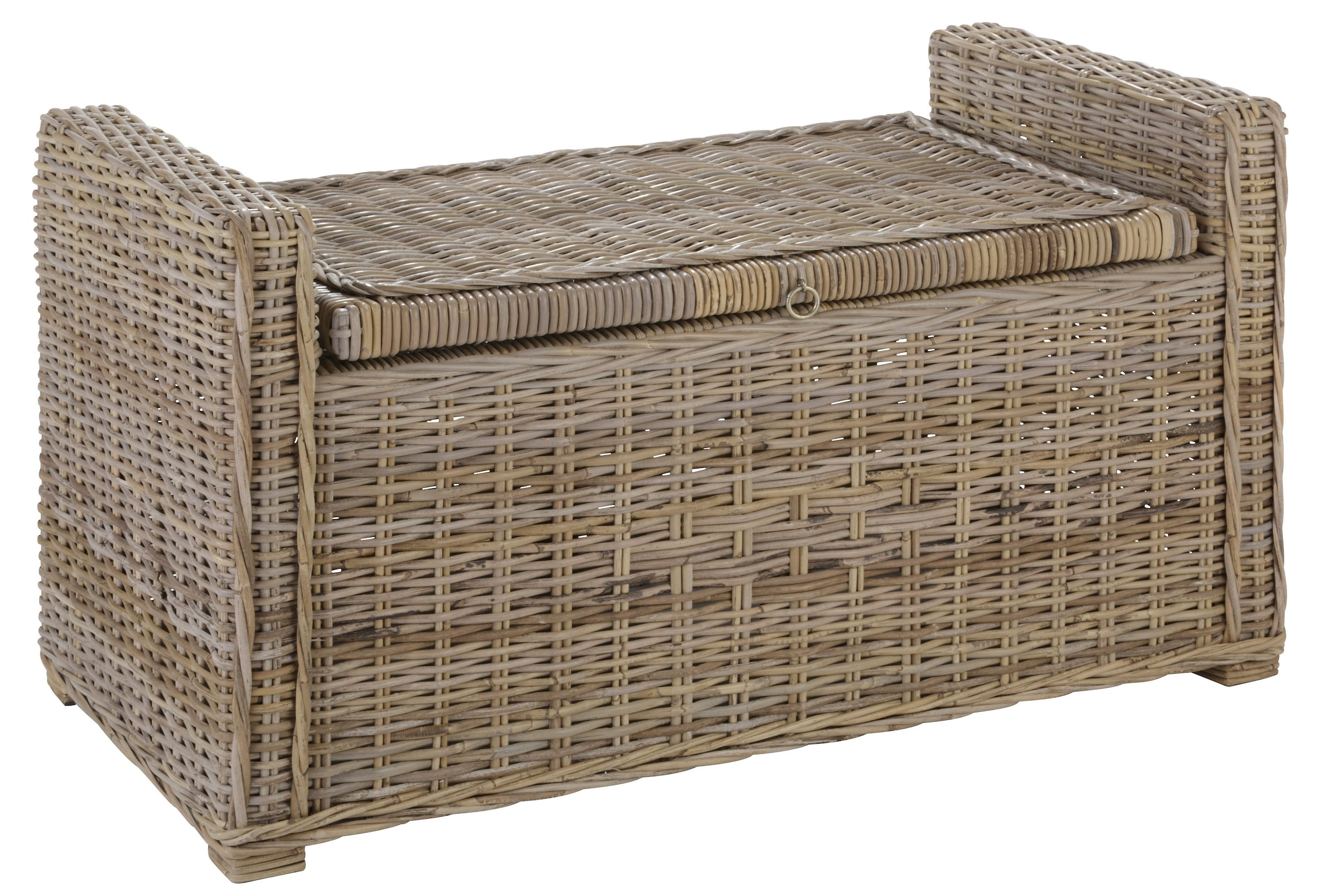Home affaire Sitztruhe »Schönerempfang, TOPSELLER!«, (Rattan-Bank), Belastbar bis max. 80 Kg, mit Stauraum
