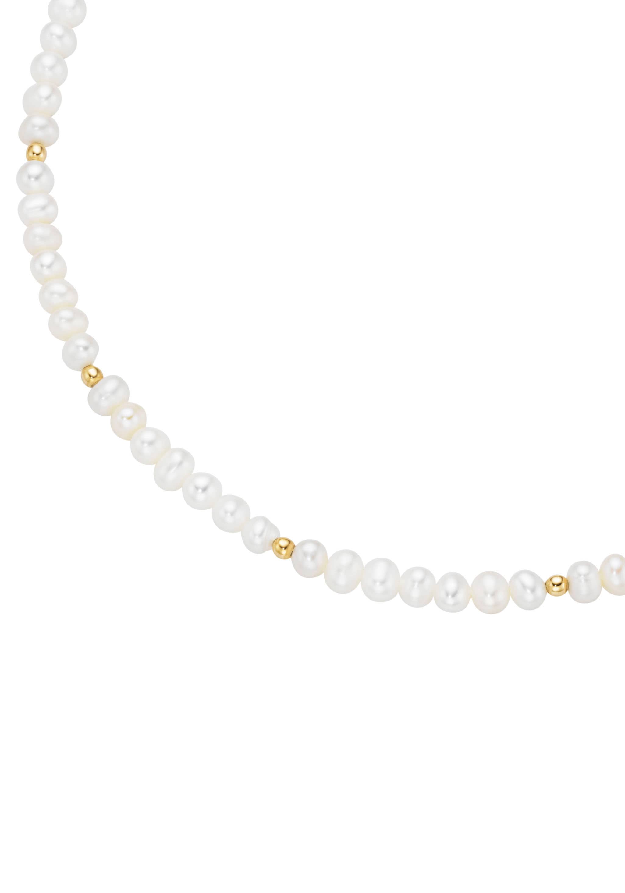 Firetti Collier »Schmuck Geschenk Gold 375 Halsschmuck Halskette Goldkette Kugeln«, mit Süßwasserzuchtperle