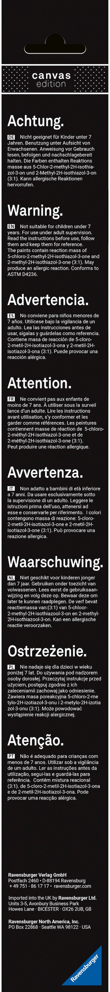 Ravensburger Malen nach Zahlen »CreArt, Leinwand ART Collection: Sternennacht (Van Gogh)« Made in Europe