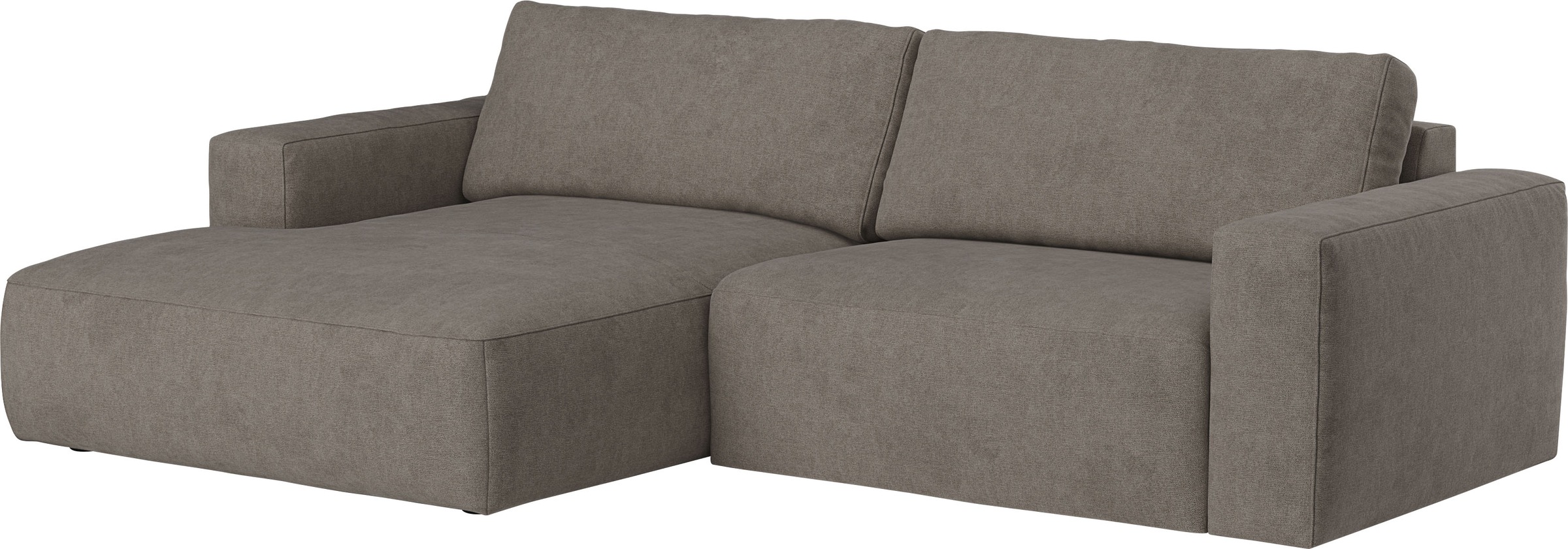 COTTA Ecksofa »Lasso L-Form«, mit breiter Recamiere im trendigen Cord oder angenehmen Strukturstoff